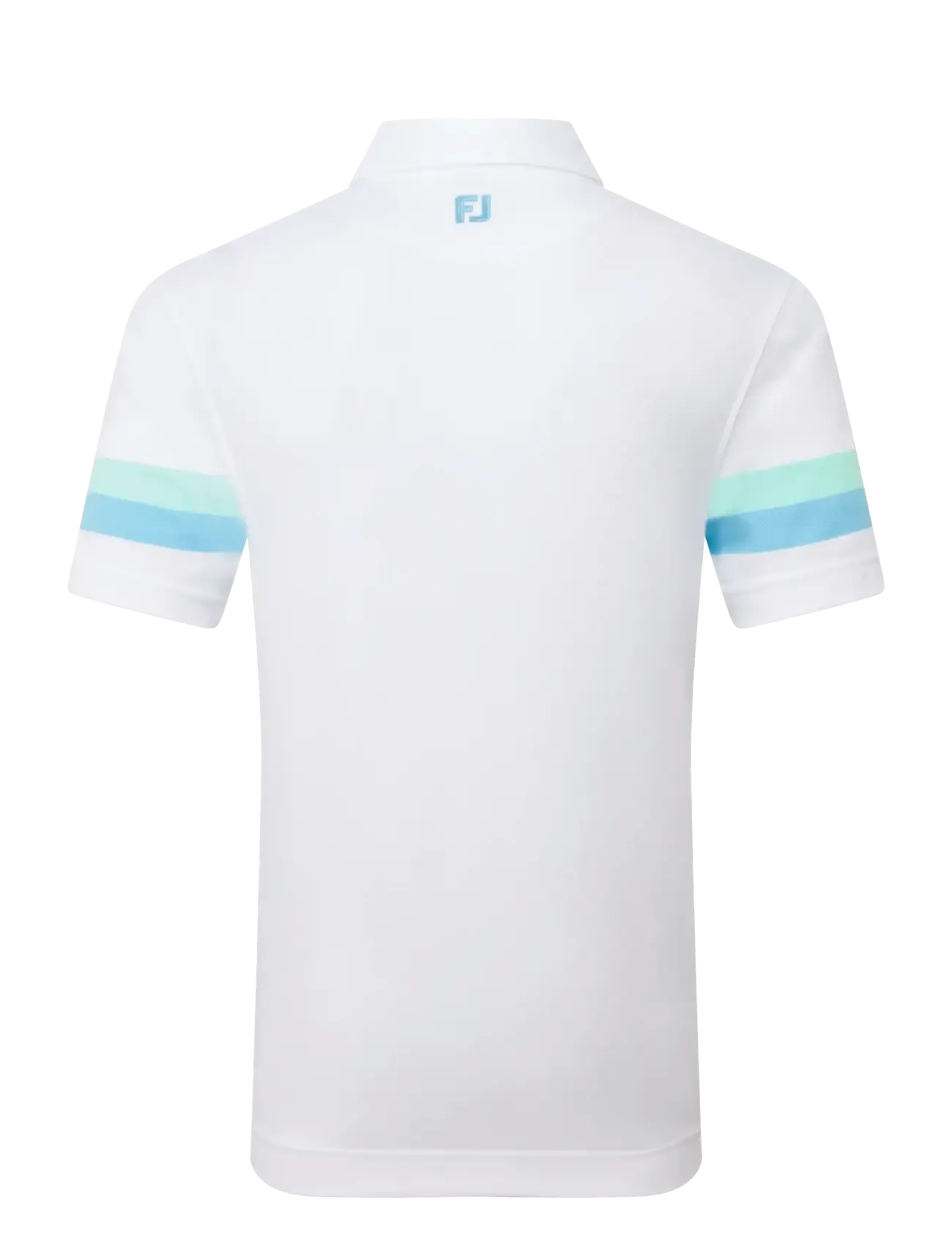 FootJoy - Sleeve Stripe Pique - tops & t-shirts - white / blue reef / sea glass - 2