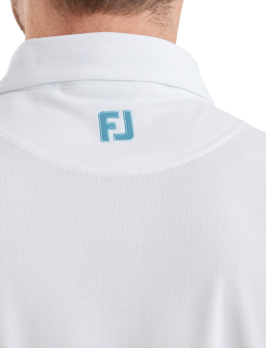FootJoy - Sleeve Stripe Pique - oberteile & t-shirts - white / blue reef / sea glass - 4