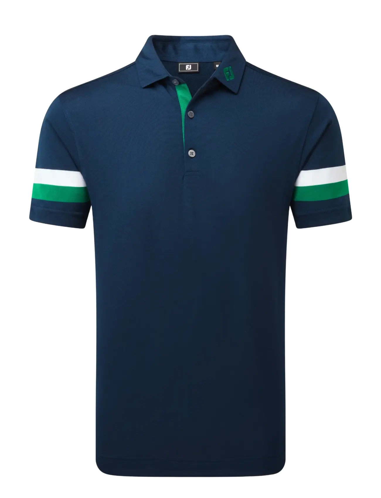 FootJoy Sleeve Stripe Pique - FootJoy - NAVY / FIELD GREEN / WHITE / navy