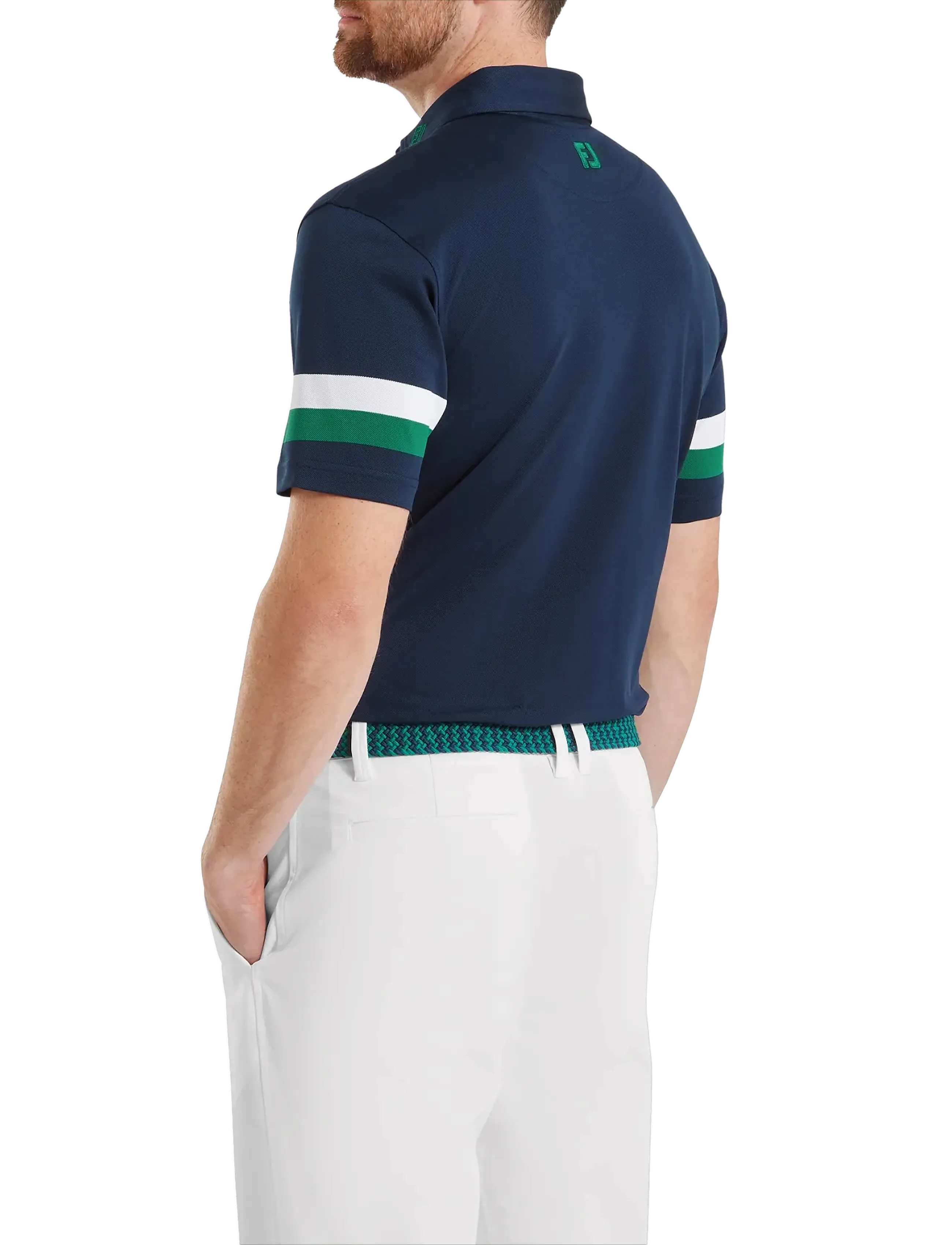 FootJoy - Sleeve Stripe Pique - toppe & t-shirts - navy / field green / white - 3