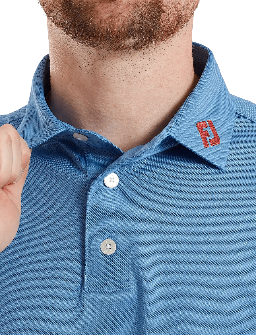 FootJoy - Stretch Pique Solid - oberteile & t-shirts - coastal blue - 4