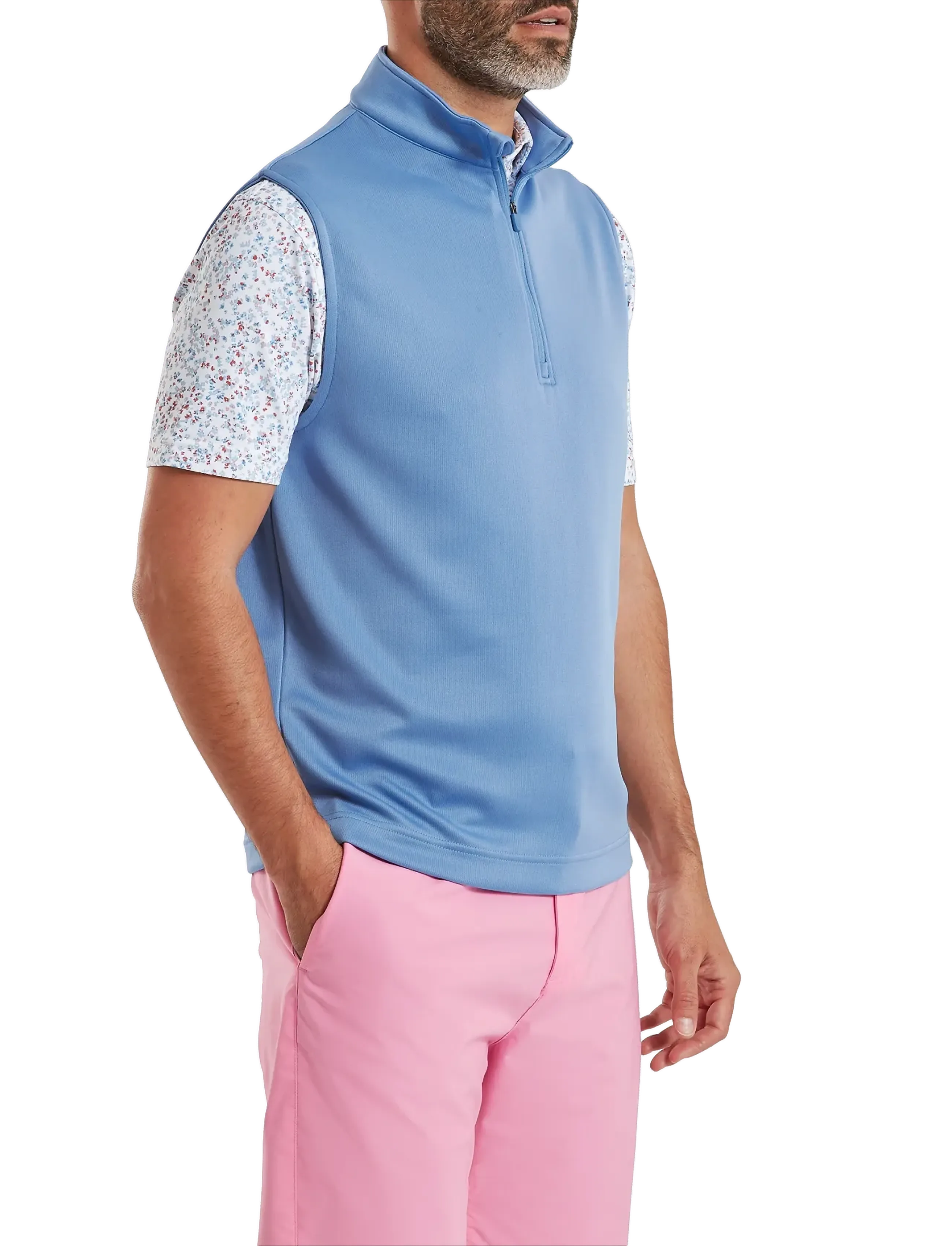 FootJoy Half-Zip Vest, S, Blue, Sport Overtøj > Sport Veste, Herre