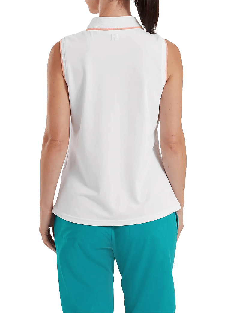 FootJoy - Sleeveless Polo - polos - white - 3