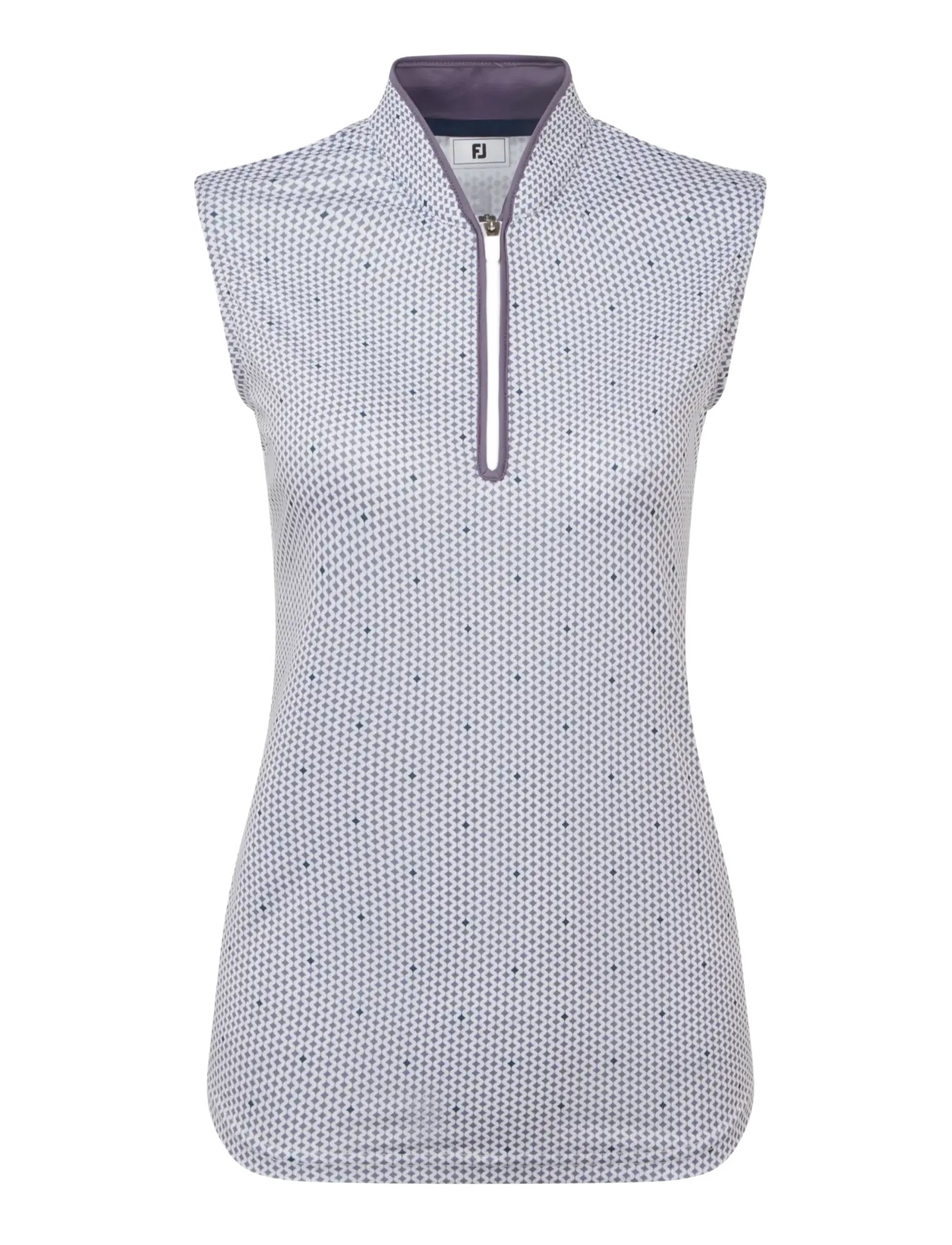 FootJoy Zip Front Tank Printed - Kläder - NAVY / WHITE / DUSTY VIOLET / multi