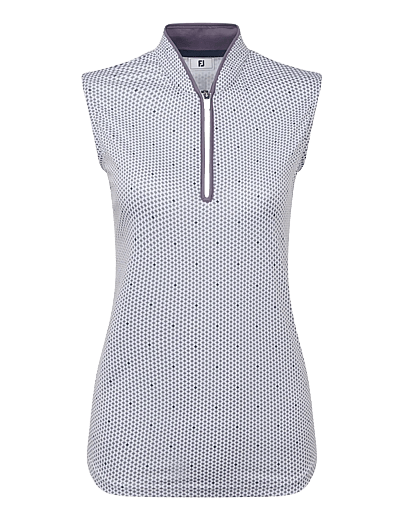 FootJoy Zip Front Tank Printed - Kleidung - NAVY / WHITE / DUSTY VIOLET / multi