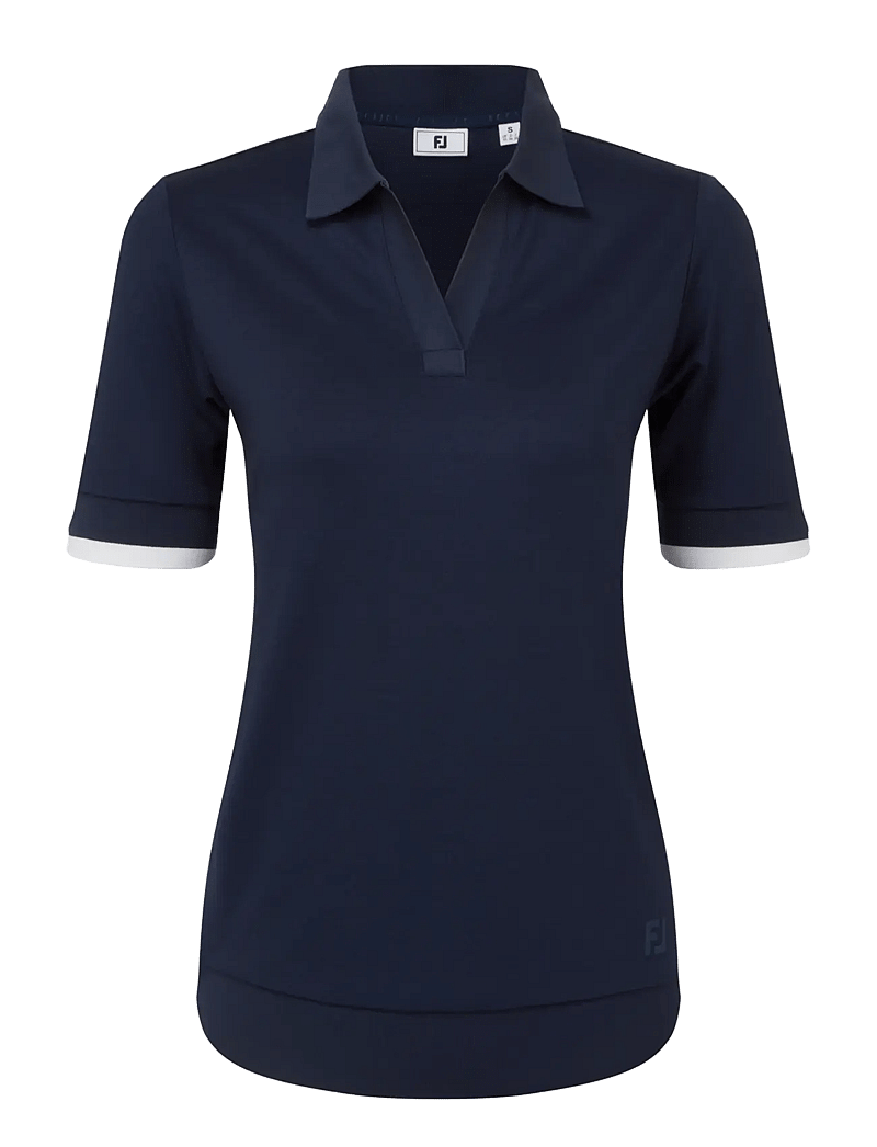 FootJoy - Texture Knit Polo - toppar & t-shirts - navy / white - 1