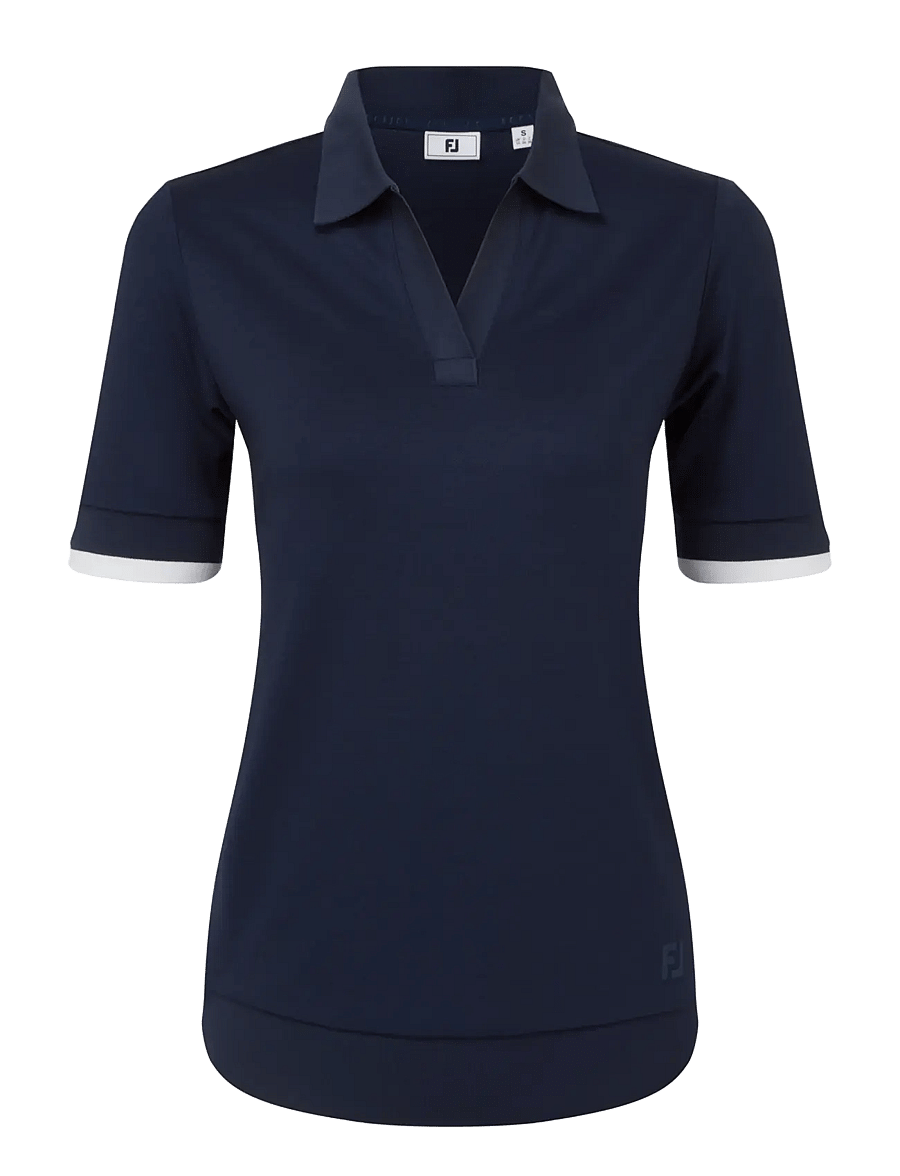 FootJoy - Texture Knit Polo - toppe & t-shirts - navy / white - 1