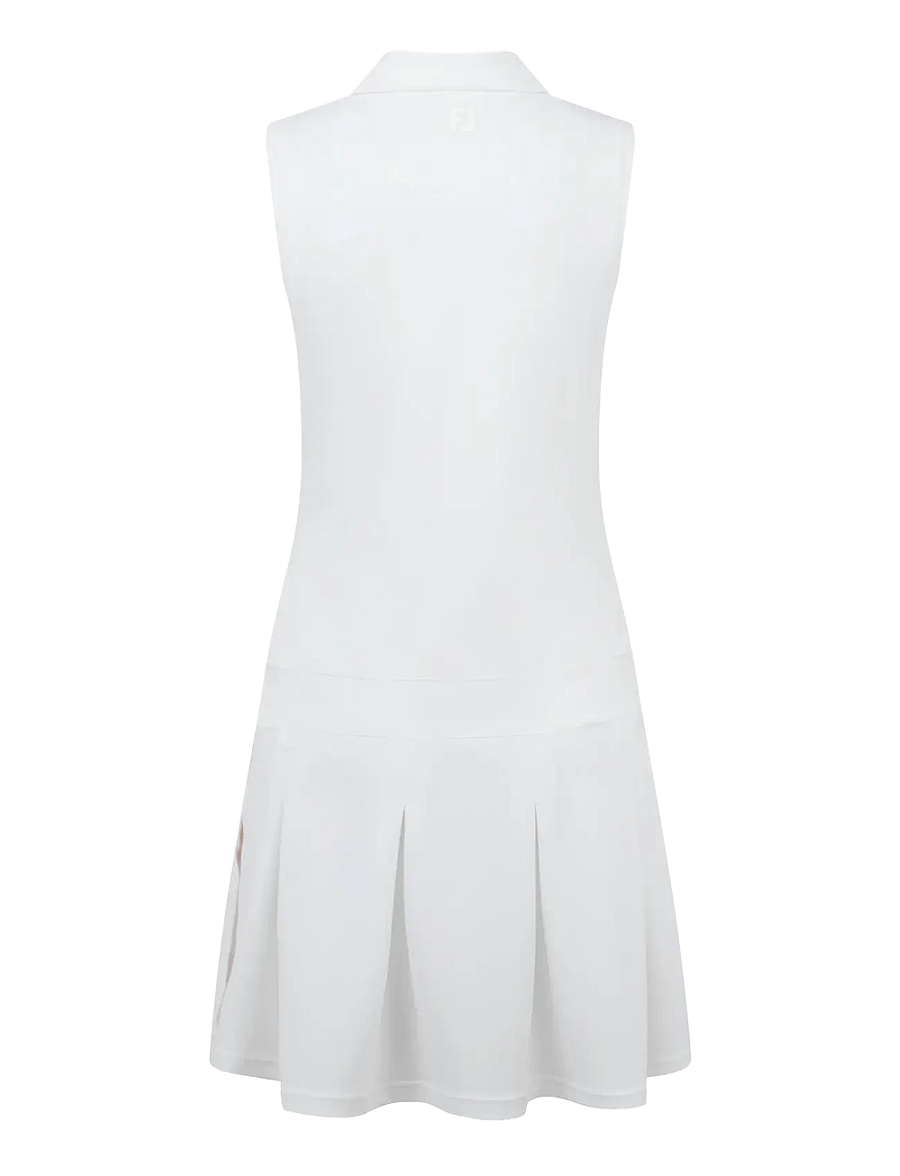 FootJoy - Pleated Dress - kleider & röcke - white / desert peach - 2