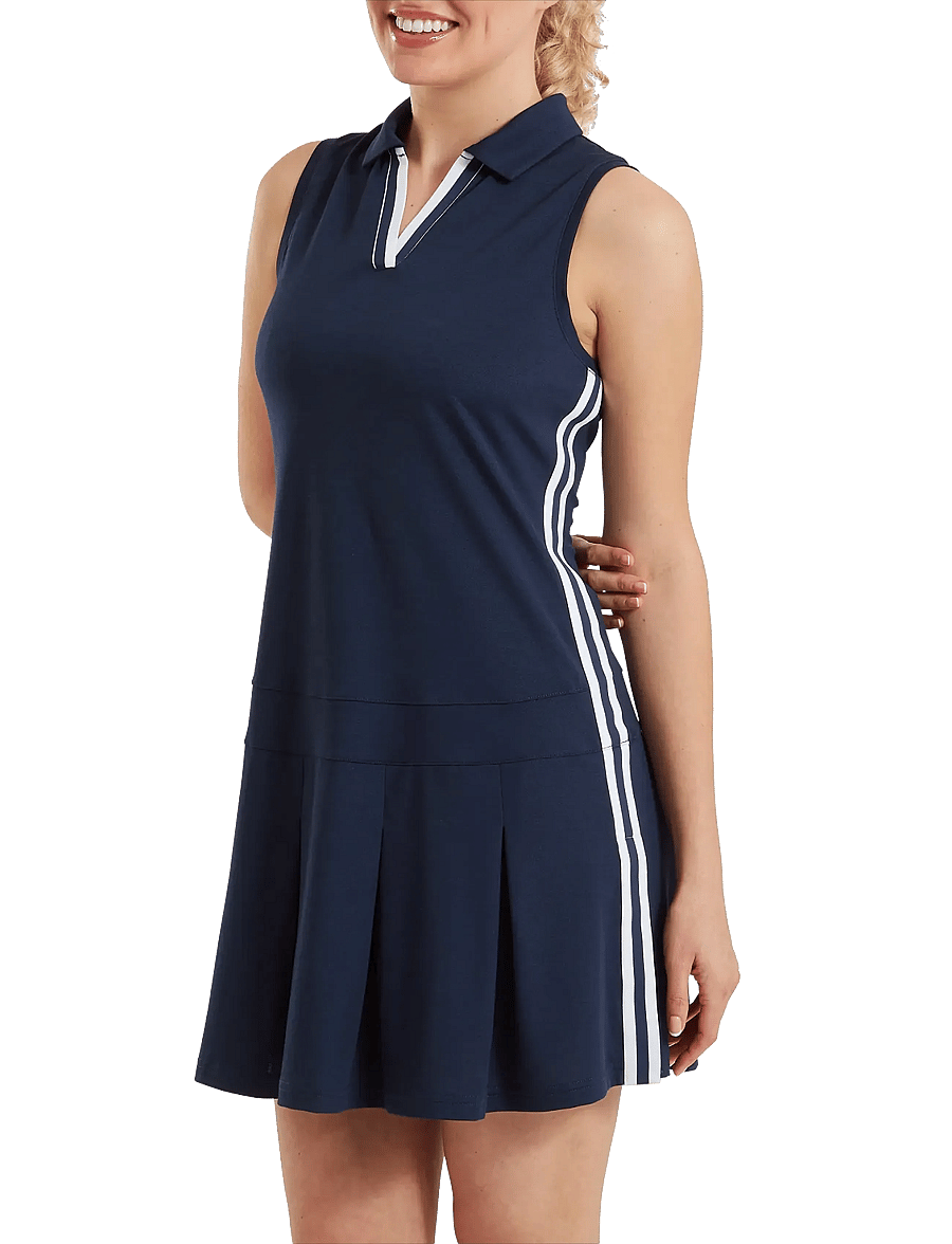 FootJoy - Pleated Dress - kleidid ja seelikud - navy / white - 0