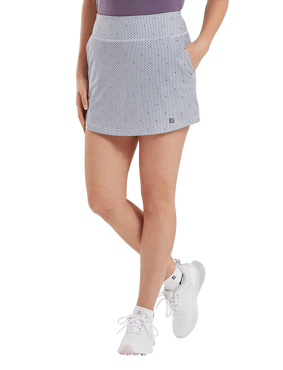 FootJoy - Curve Geo Dot Aerial Skort - 43 cm (17") - kleidid ja seelikud - dusty violet / navy - 0