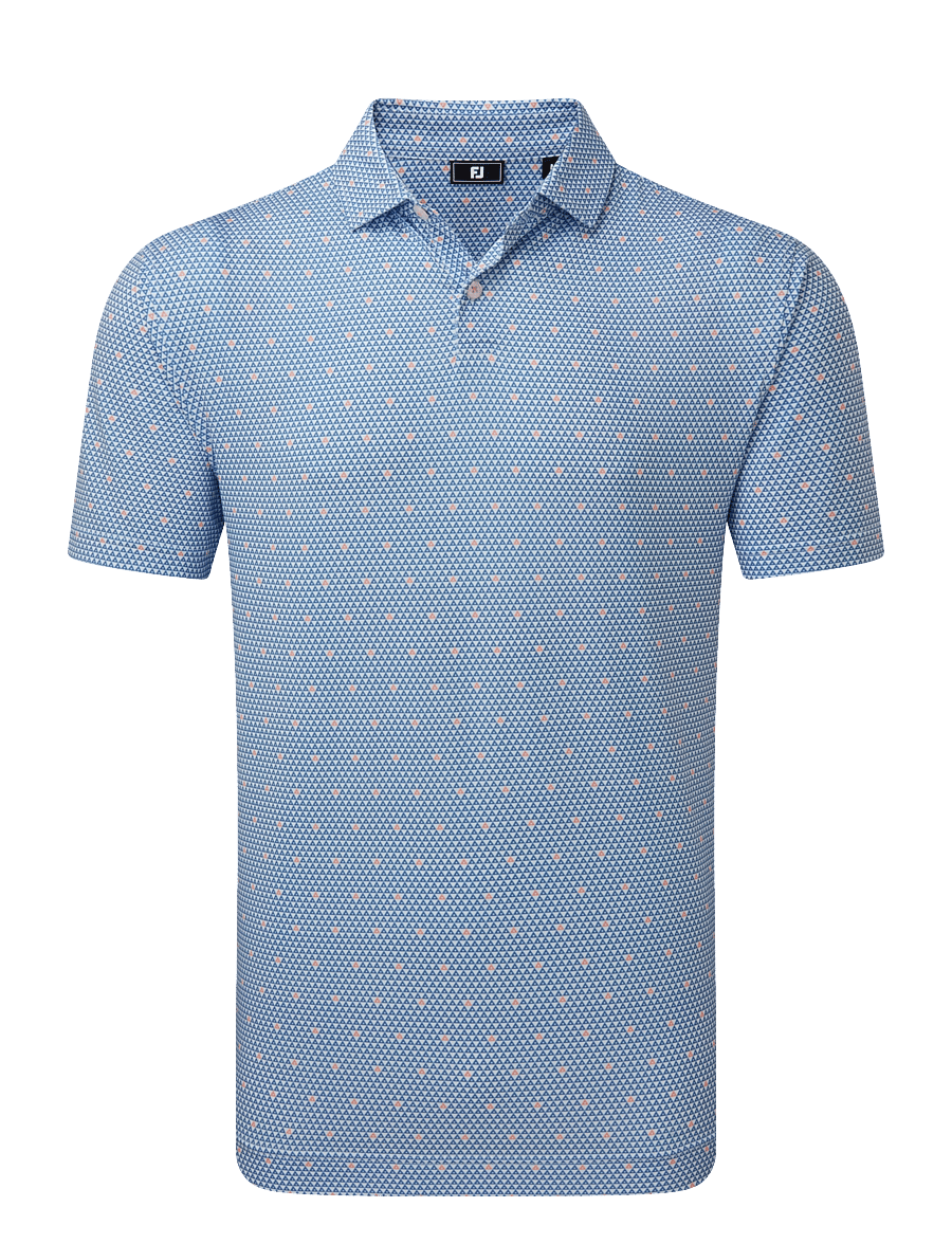 FootJoy - Order Geometric Lisle - oberteile & t-shirts - white / riviera / peach - 1