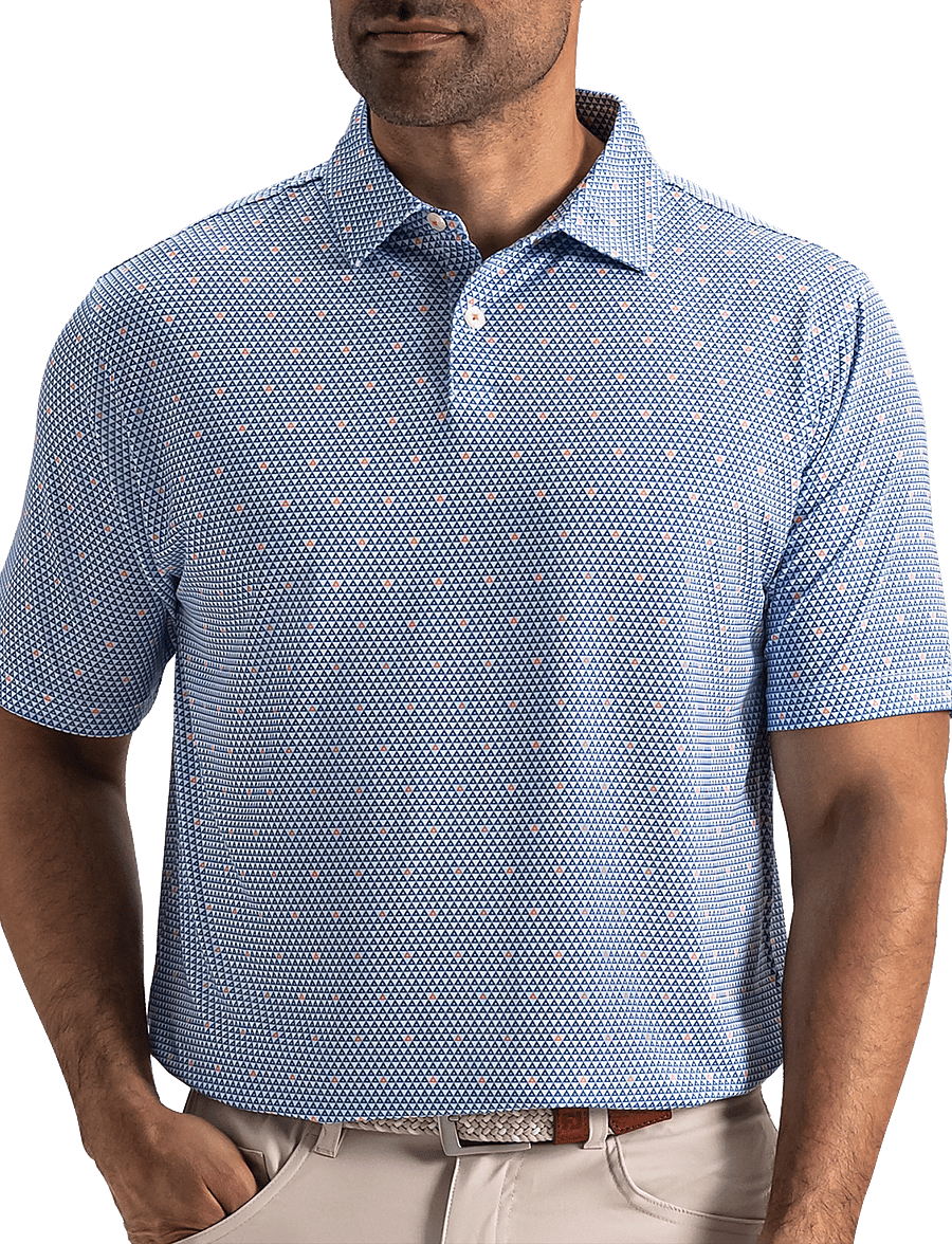 FootJoy - Order Geometric Lisle - oberteile & t-shirts - white / riviera / peach - 0