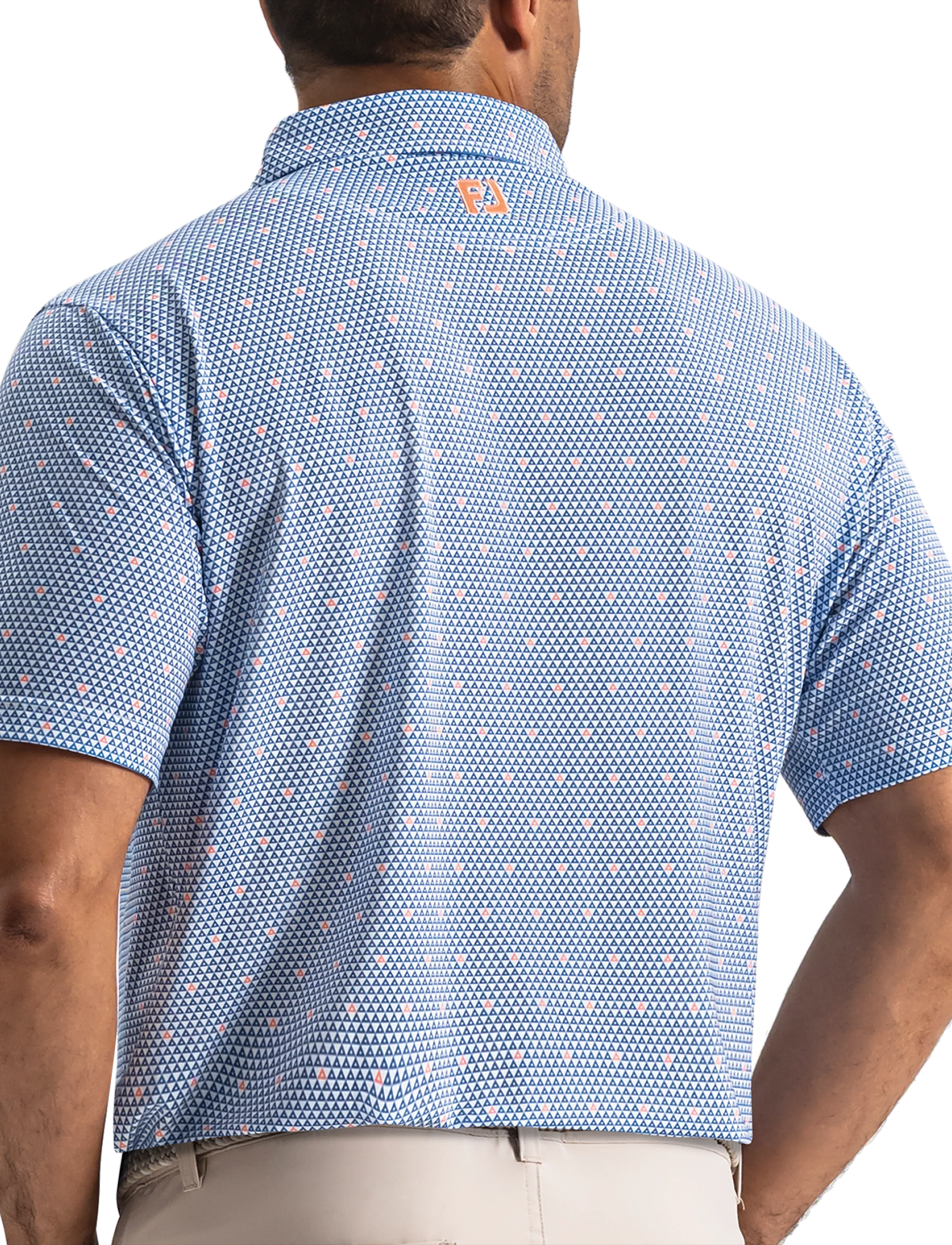 FootJoy - Order Geometric Lisle - oberteile & t-shirts - white / riviera / peach - 3