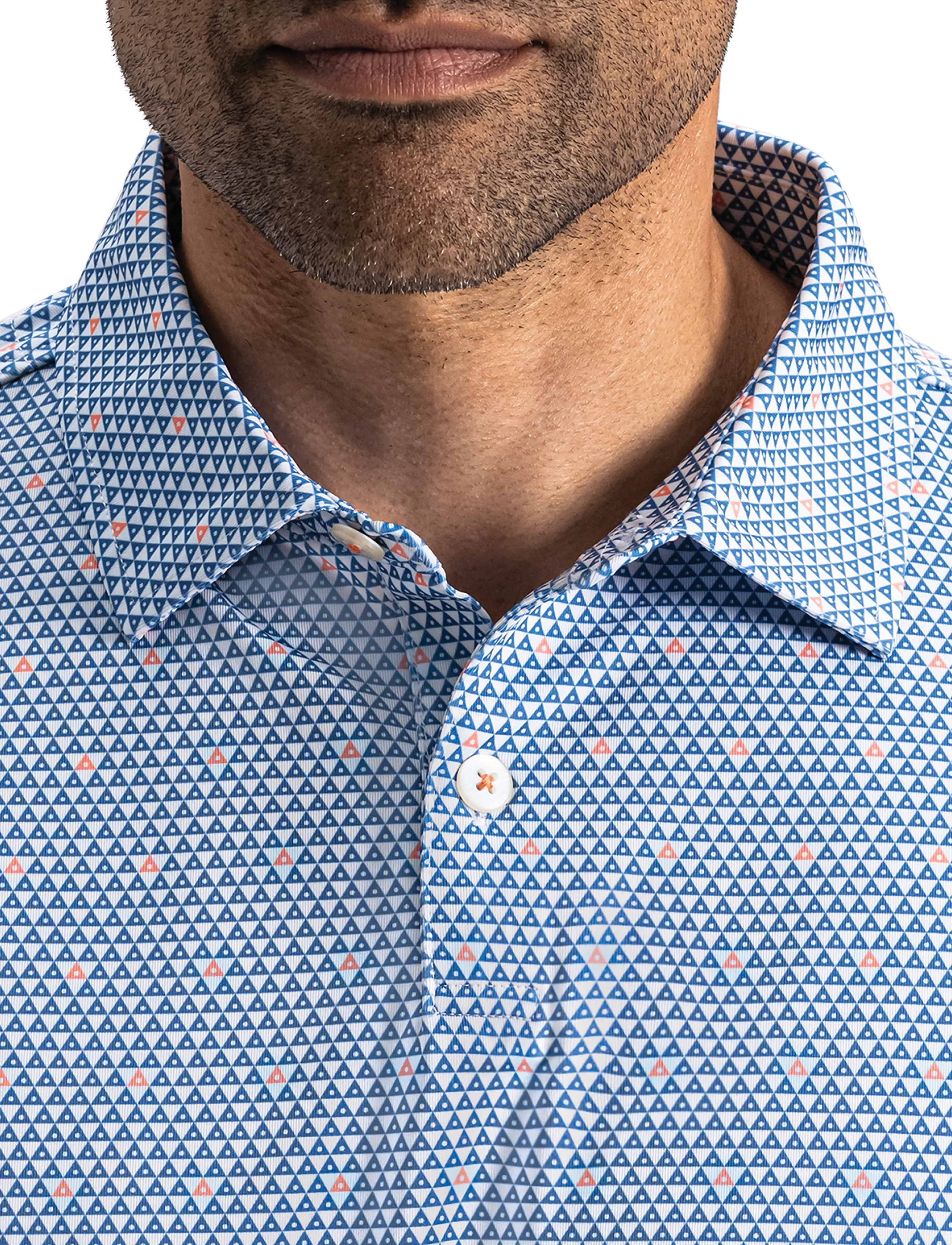 FootJoy - Order Geometric Lisle - oberteile & t-shirts - white / riviera / peach - 4