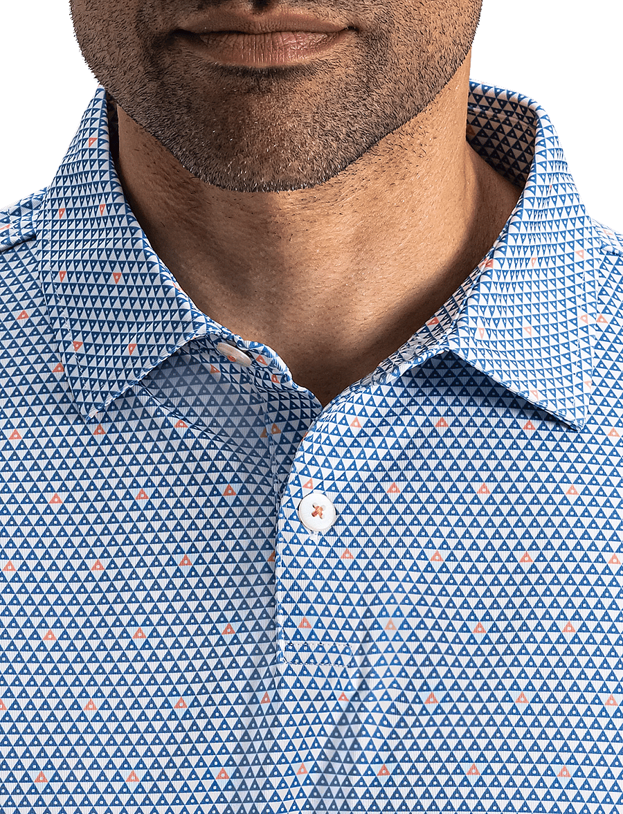 FootJoy - Order Geometric Lisle - oberteile & t-shirts - white / riviera / peach - 4