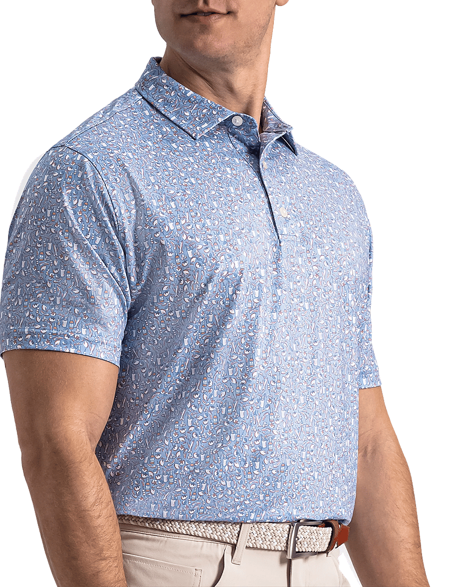 FootJoy - Bloody Mary Lisle - oberteile & t-shirts - riviera / peach / white / riviera - 0