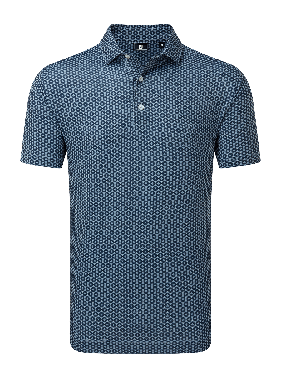 FootJoy - Vegas Marker Lisle - oberteile & t-shirts - mint julep / navy / blue - 1
