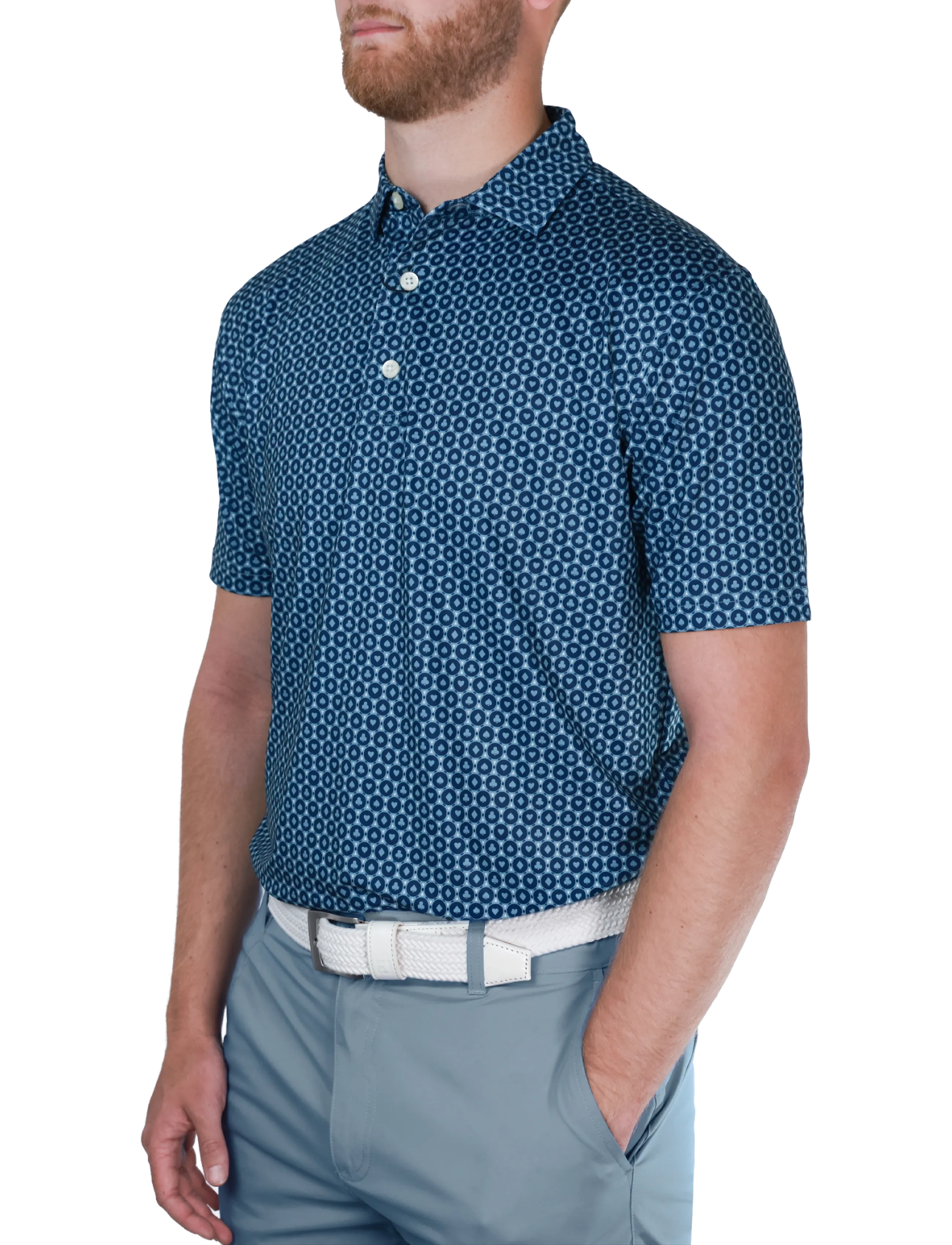 FootJoy Vegas Marker Lisle - Kortærmede poloer - MINT JULEP / NAVY / BLUE / blue