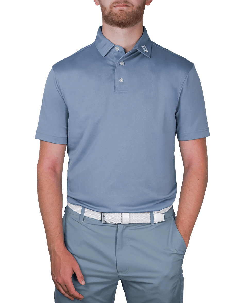 FootJoy - Stretch Pique Solid - oberteile & t-shirts - blue - 0