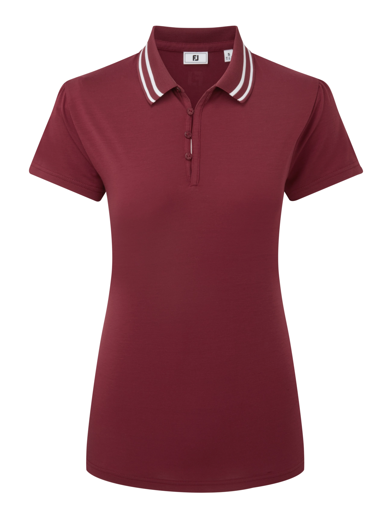 FootJoy Loop Button Polo - Alles anzeigen - CRANBERRY / WHITE / burgundy