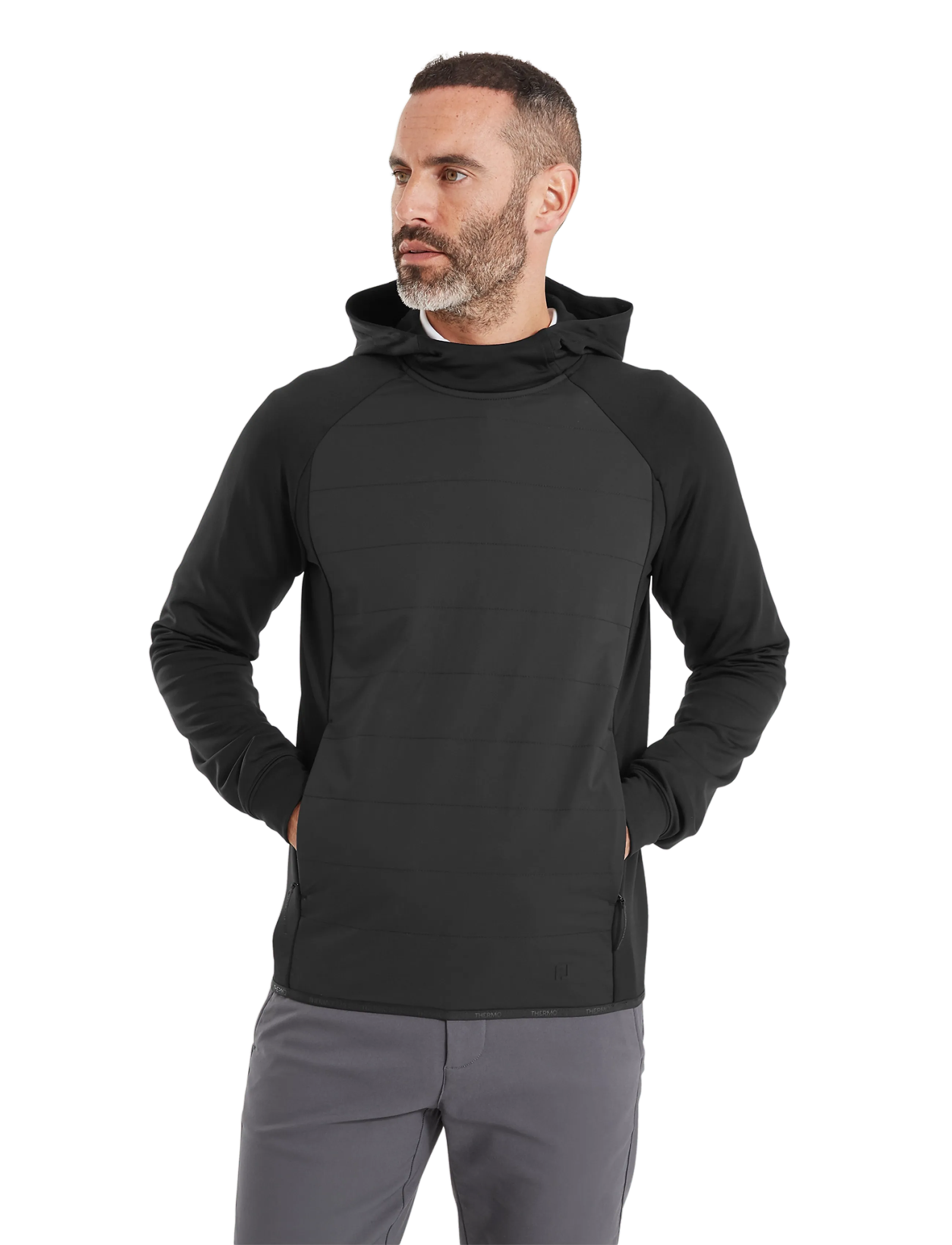 FootJoy TS Hybrid Hoodie - Kapuutsiga pusad - BLACK / black