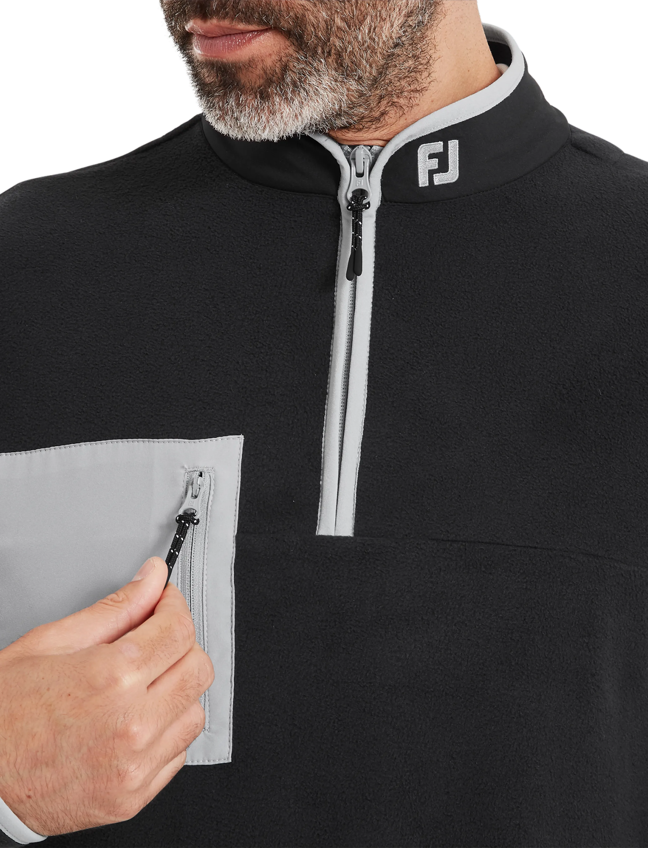 FootJoy - Polar Fleece Chill-Out - fleeces & midlayers - black / grey - 4