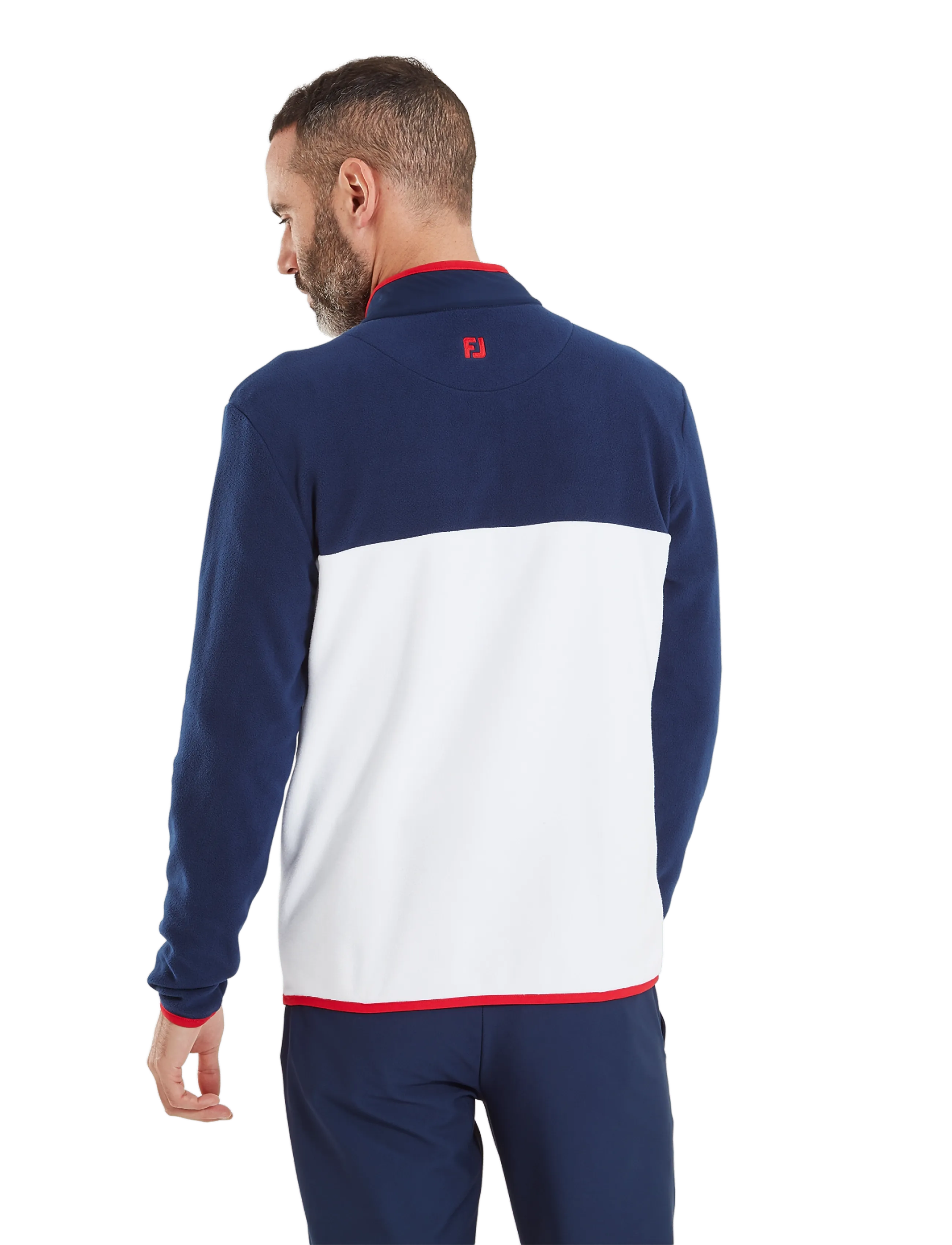 FootJoy - Polar Fleece Chill-Out - fleeces & midlayers - navy / white / red - 3