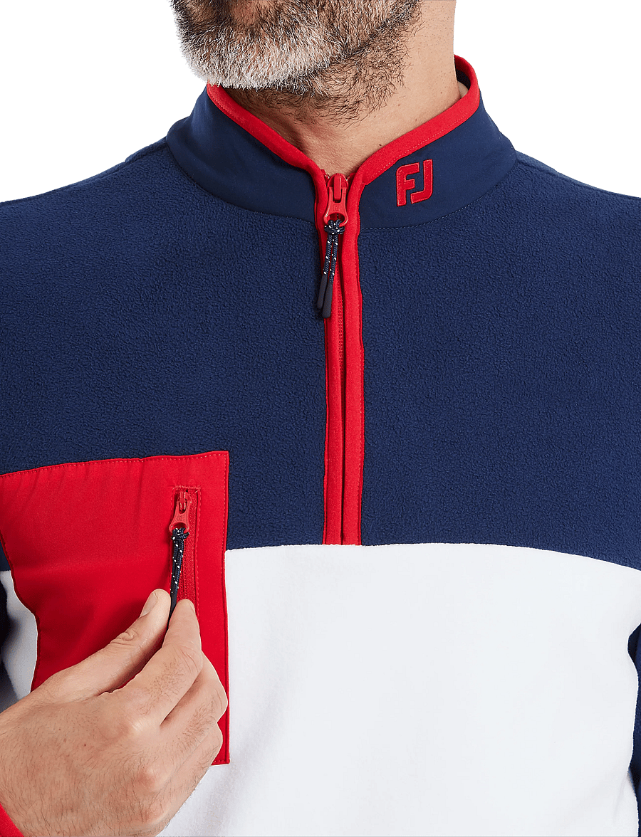 FootJoy - Polar Fleece Chill-Out - fleeces & midlayers - navy / white / red - 5