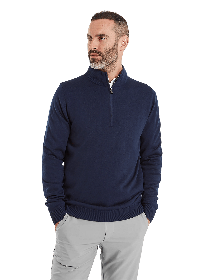 FootJoy - drirelease Half-Zip Lined Sweater - fleece & midlayer - navy - 0