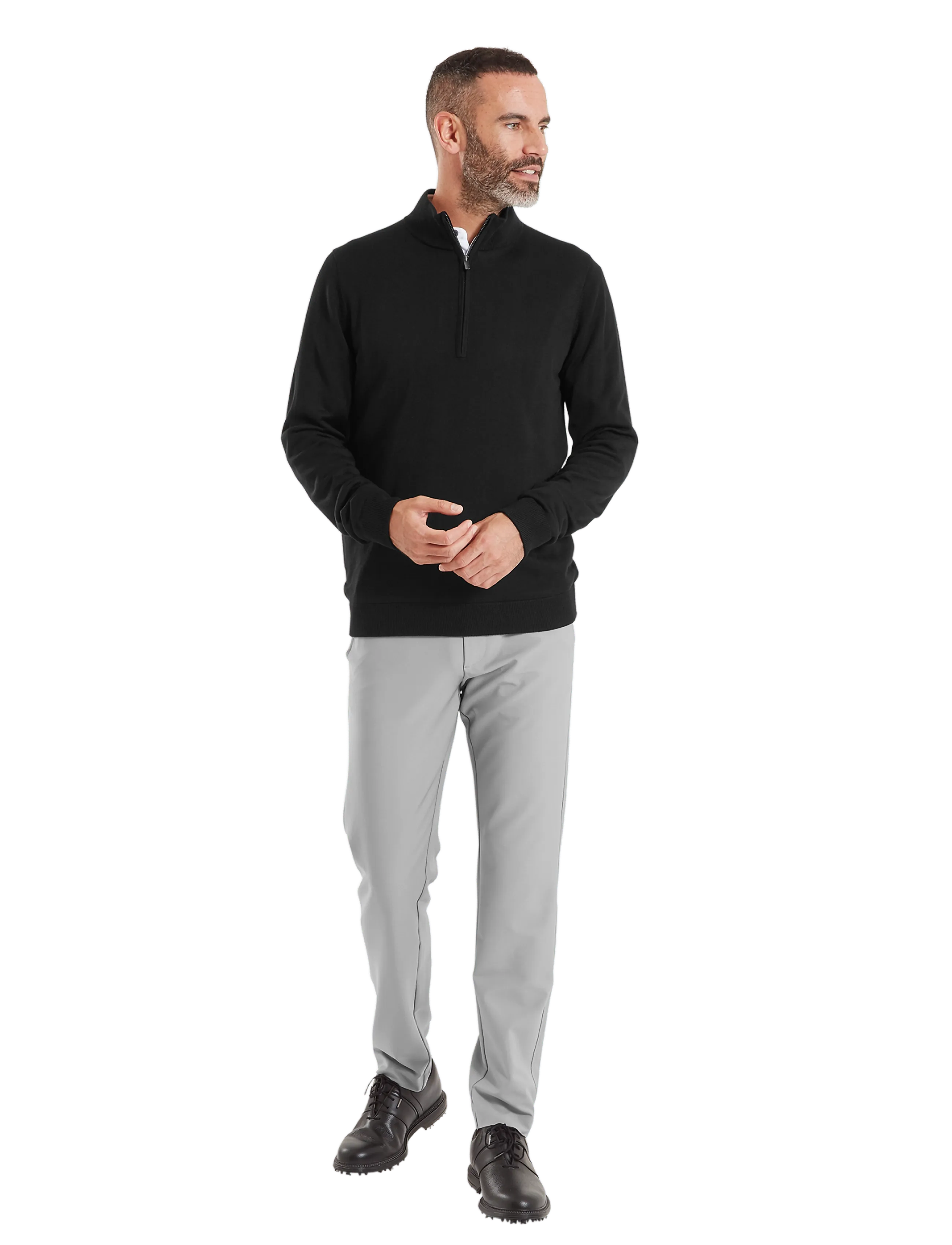 FootJoy - drirelease Half-Zip Lined Sweater - flíspeysur og millilög - black - 4