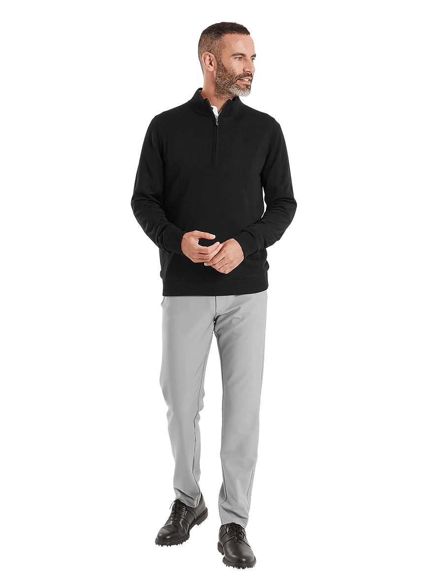 FootJoy - drirelease Half-Zip Lined Sweater - flíspeysur og millilög - black - 4