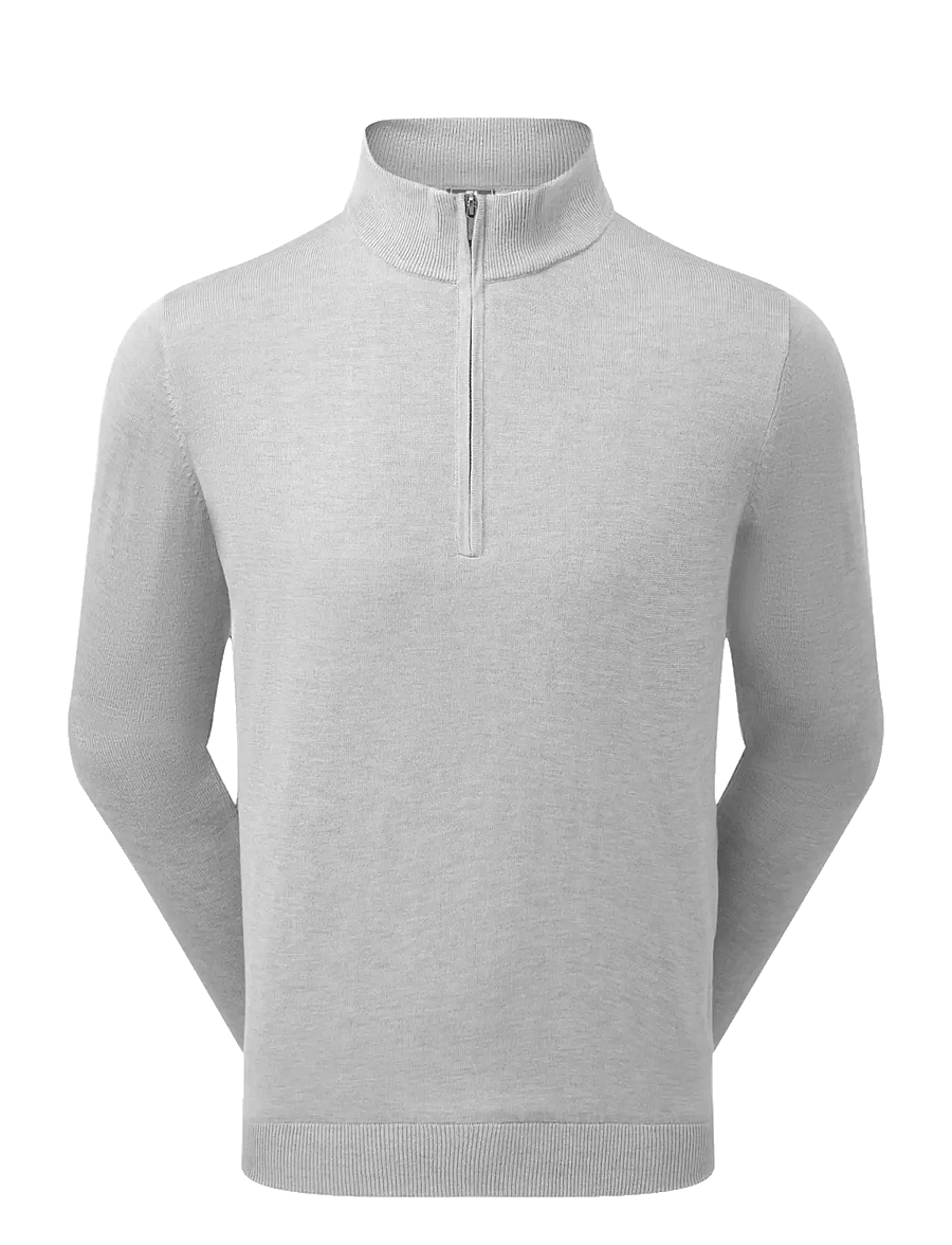 FootJoy - drirelease Half-Zip Lined Sweater - flíspeysur og millilög - heather grey - 1