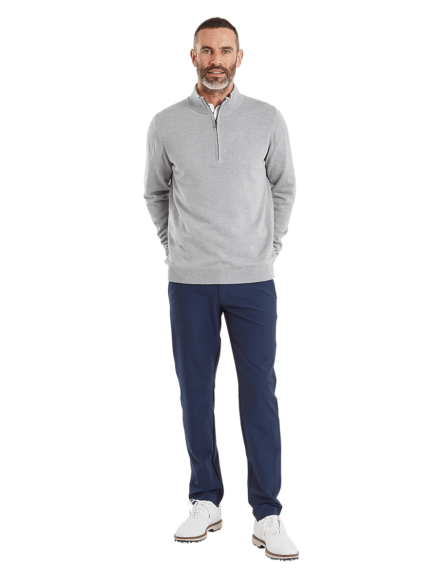 FootJoy - drirelease Half-Zip Lined Sweater - flíspeysur og millilög - heather grey - 0
