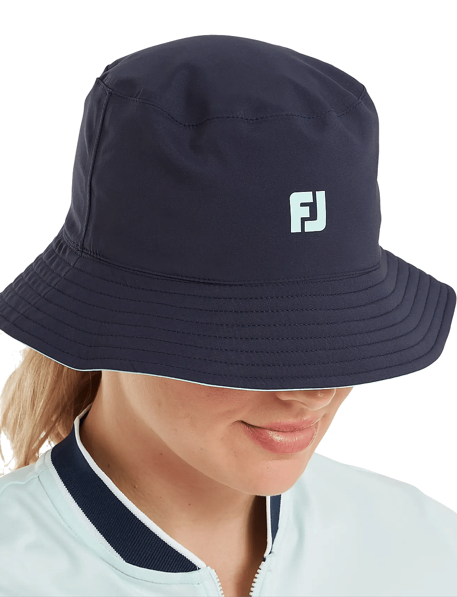 FootJoy - WN REVERSIBLE BUCKET HAT - hüte - navy / lt aqua - 0