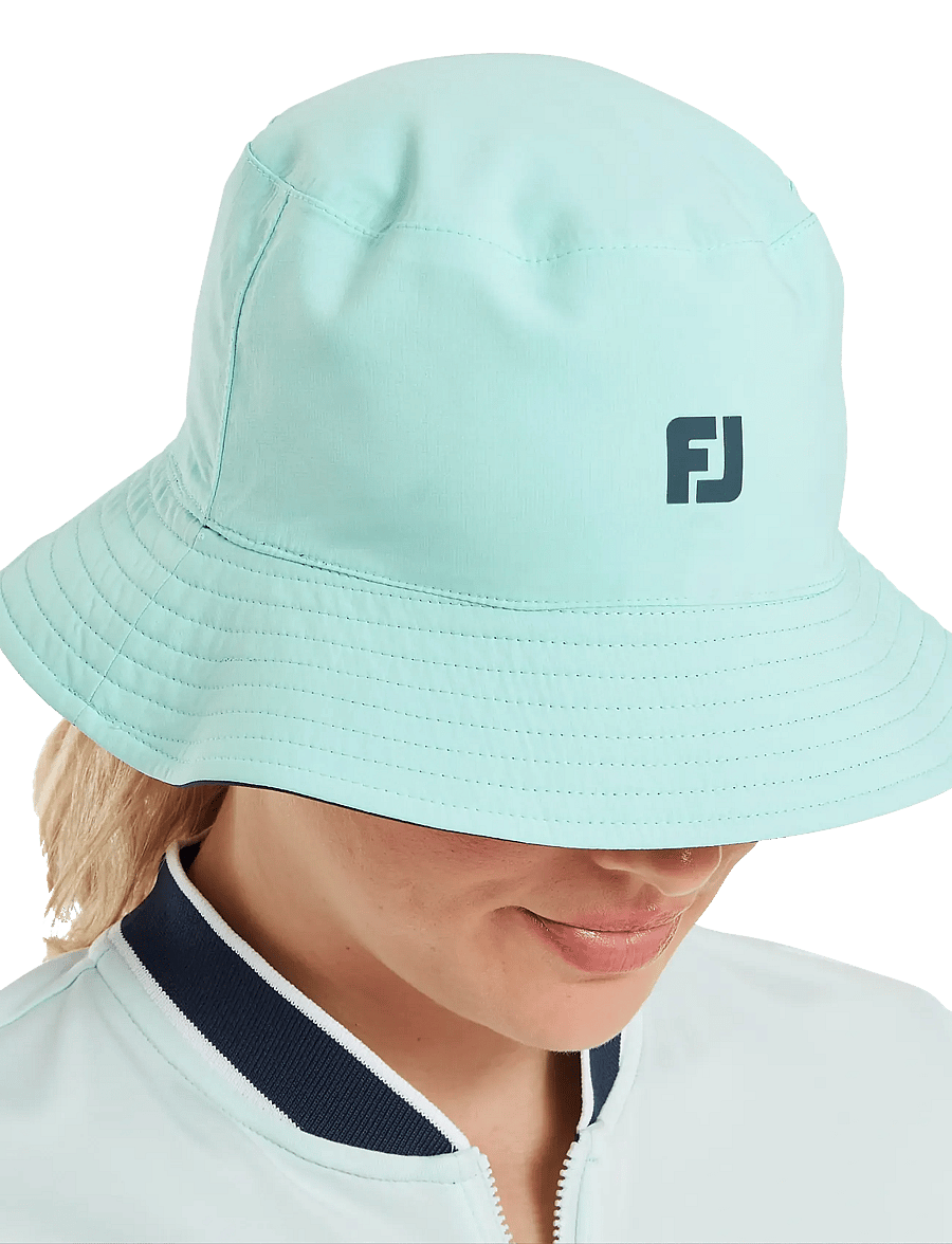 FootJoy - WN REVERSIBLE BUCKET HAT - hüte - navy / lt aqua - 5