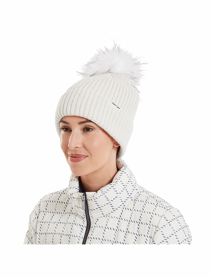 FootJoy - FJ WOMEN'S BOBBLE HAT - beanies - stone - 0
