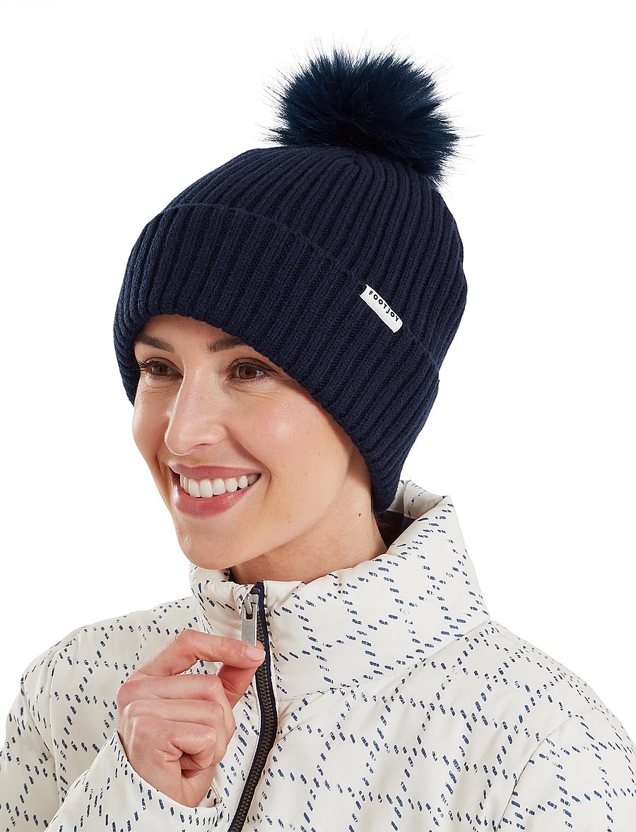 FootJoy - FJ WOMEN'S BOBBLE HAT - beanies - navy - 0