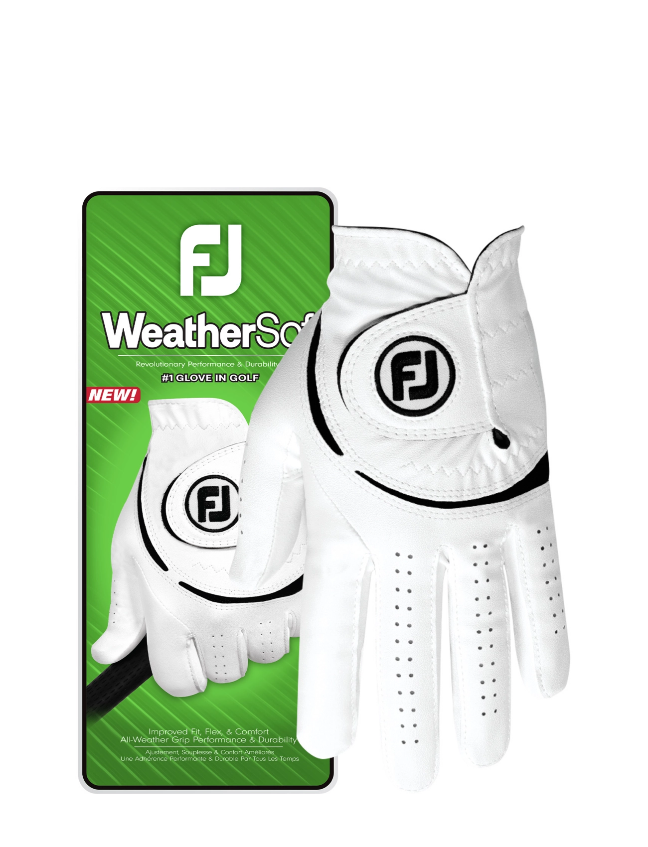 FootJoy Weathersof (Men), L/LEFT, White, Sport Golf Equipment > Sport Golf Gloves, Herre