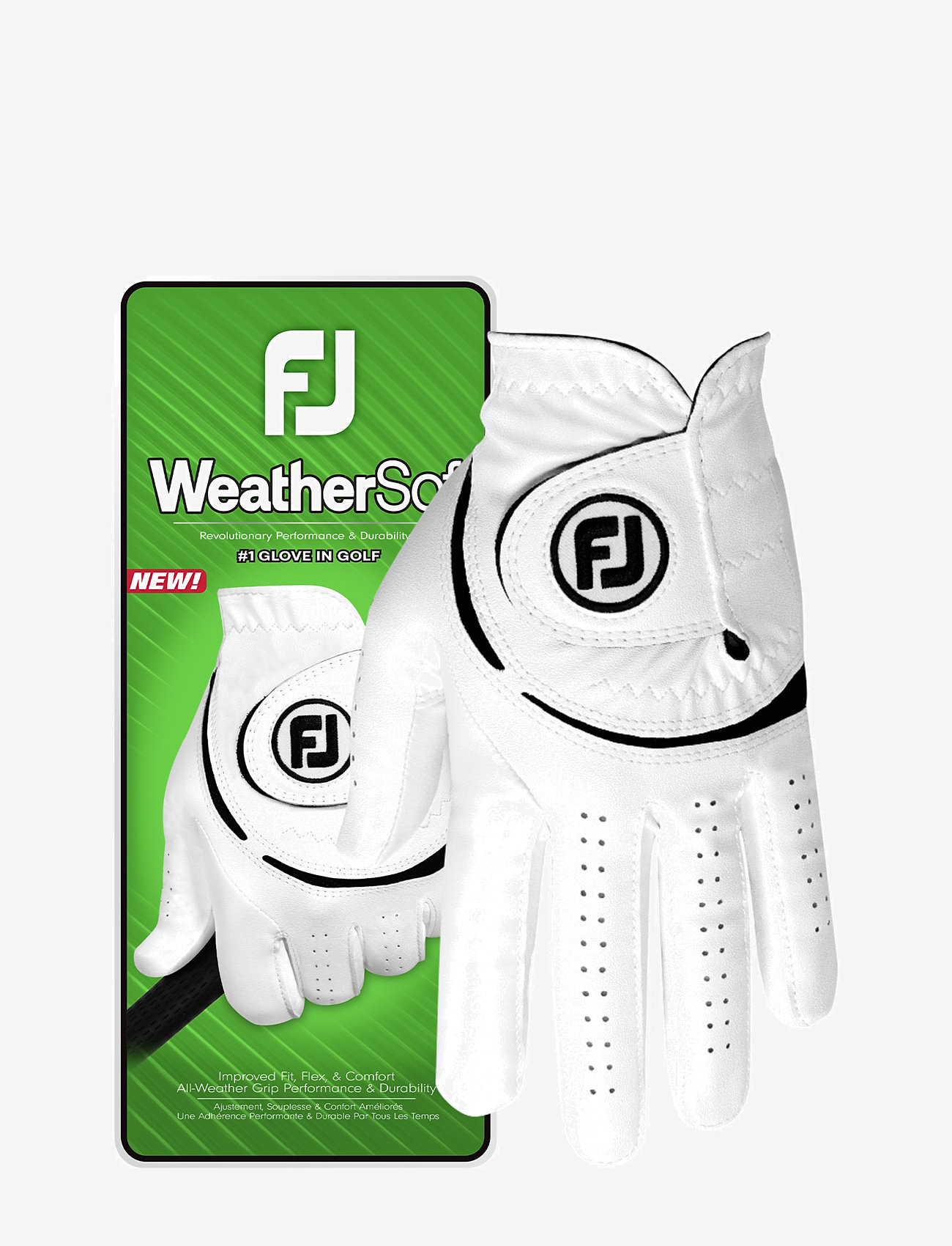 FootJoy - WeatherSof - golfhandsker - white - 0