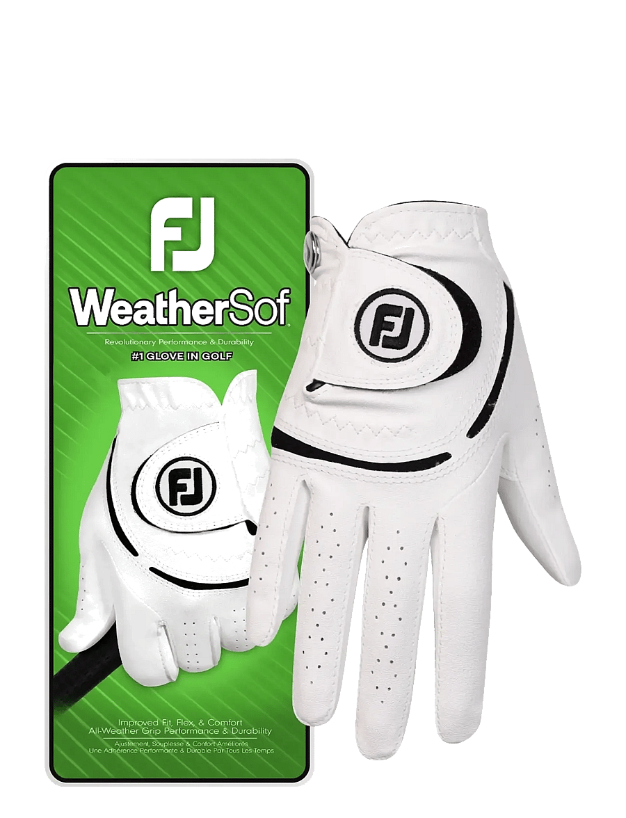 FootJoy - WeatherSof - golfhandskar - white - 1