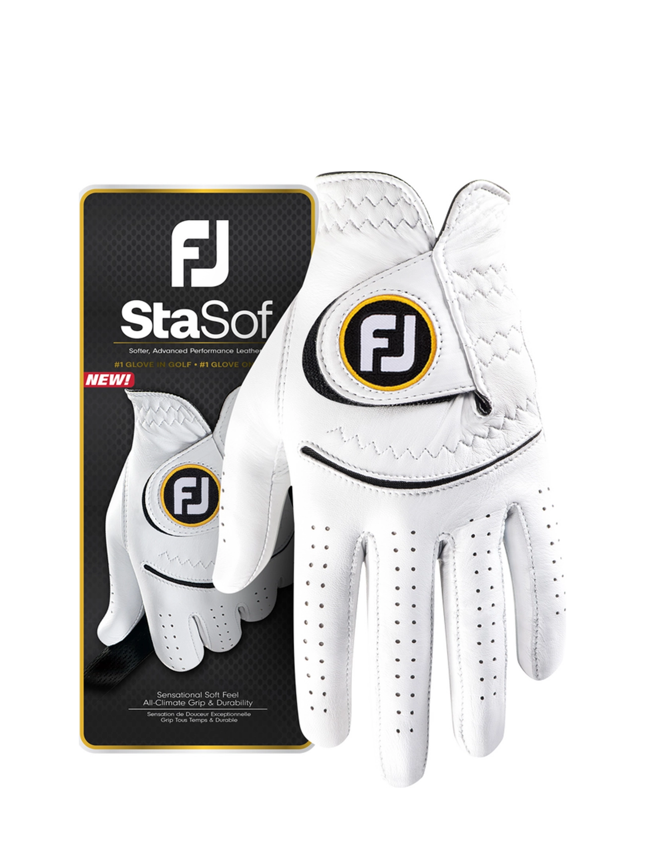 Footjoy StaSof - 23 MLH, golfhanske venstre herre PEARL