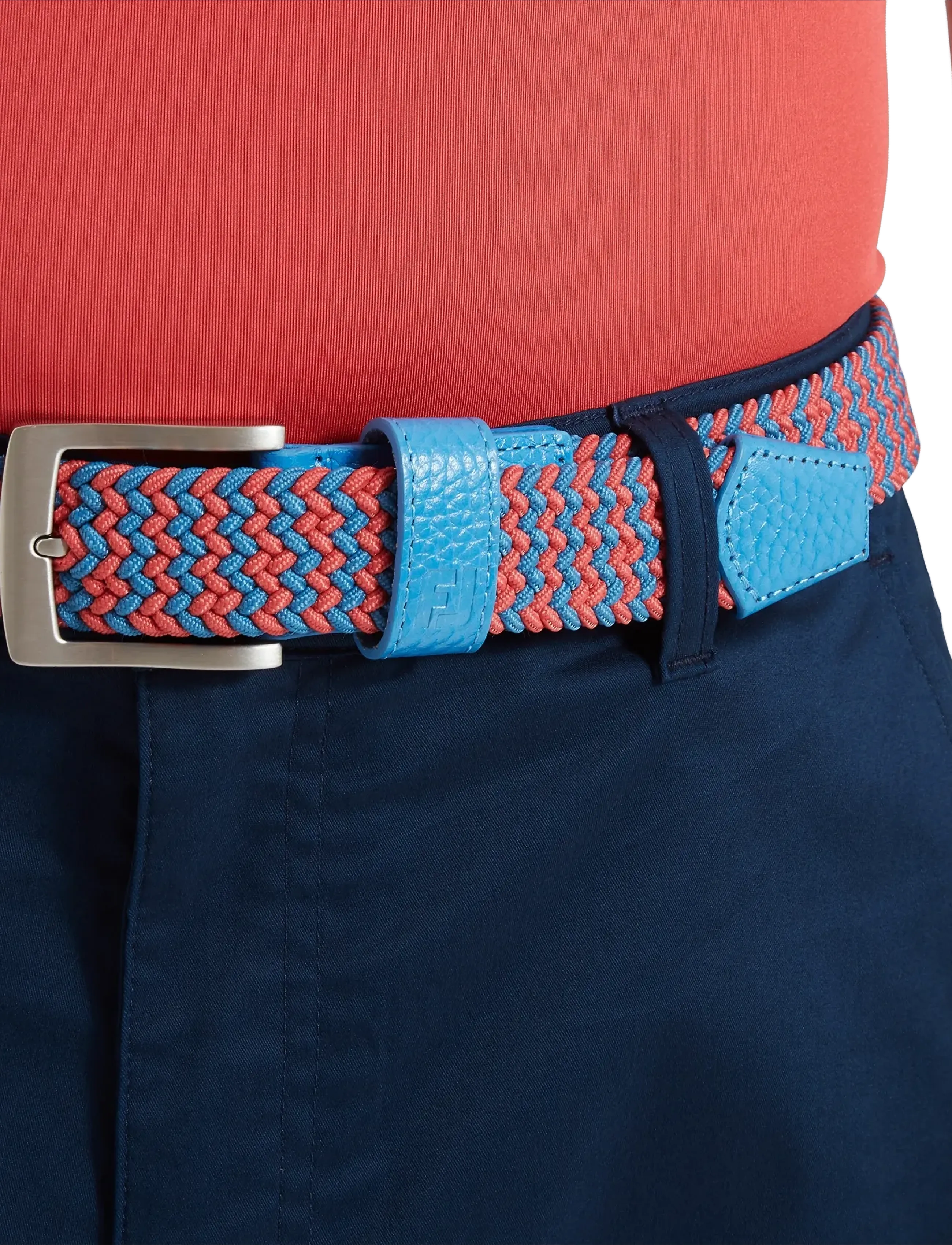 FootJoy Fj Braided Belt, 90, Blue, Sport Accessories > Sport Belts, Herre