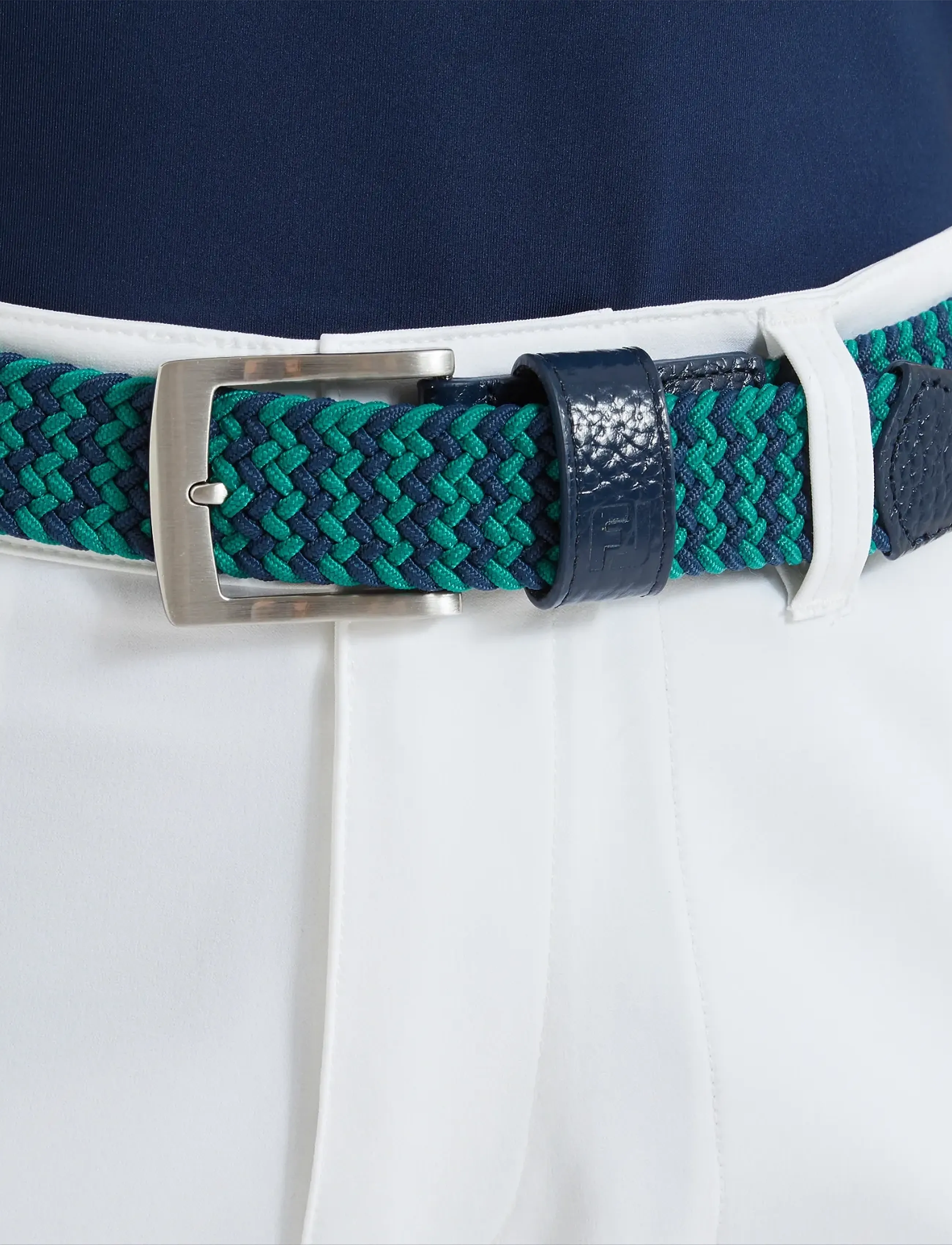 FootJoy Fj Wn Braided Belt, 85, Navy, Sport Accessories > Sport Belts, Dame