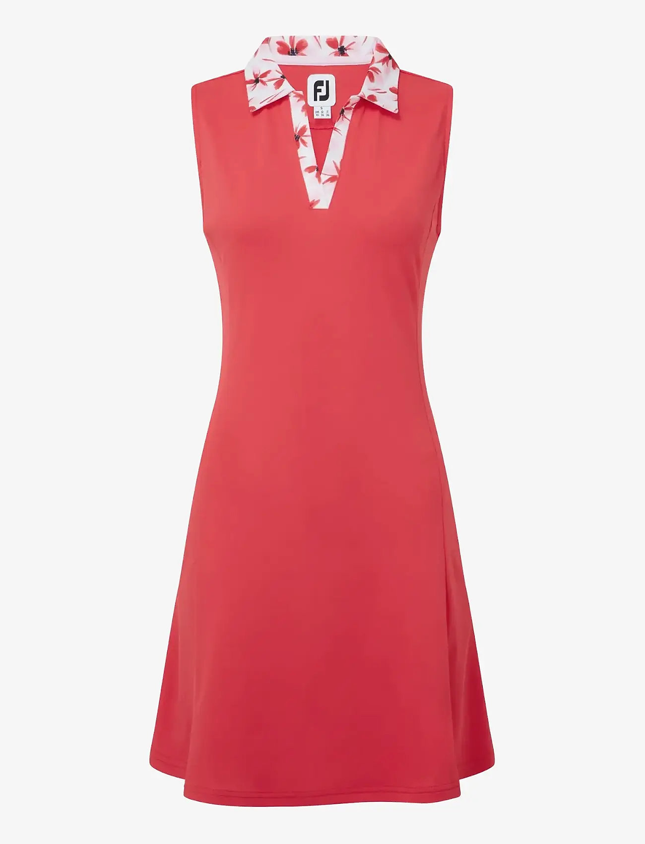 FootJoy - Dress with Floral Trim - kjoler & nederdele - red - 1