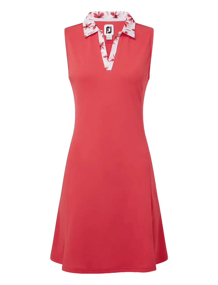 FootJoy - Dress with Floral Trim - kleidid ja seelikud - red - 1