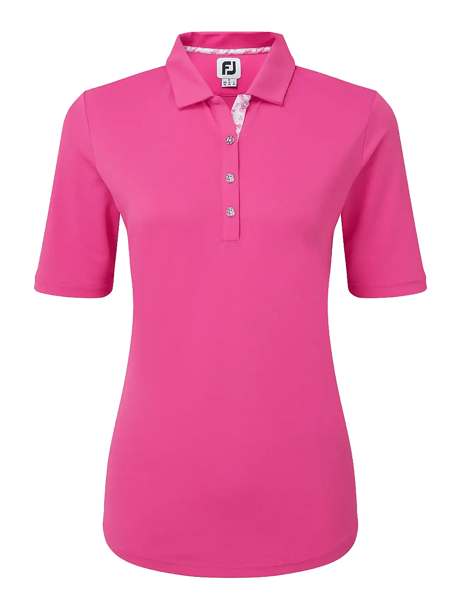FootJoy - Half-Sleeve Solid - toppar & t-shirts - pink - 0