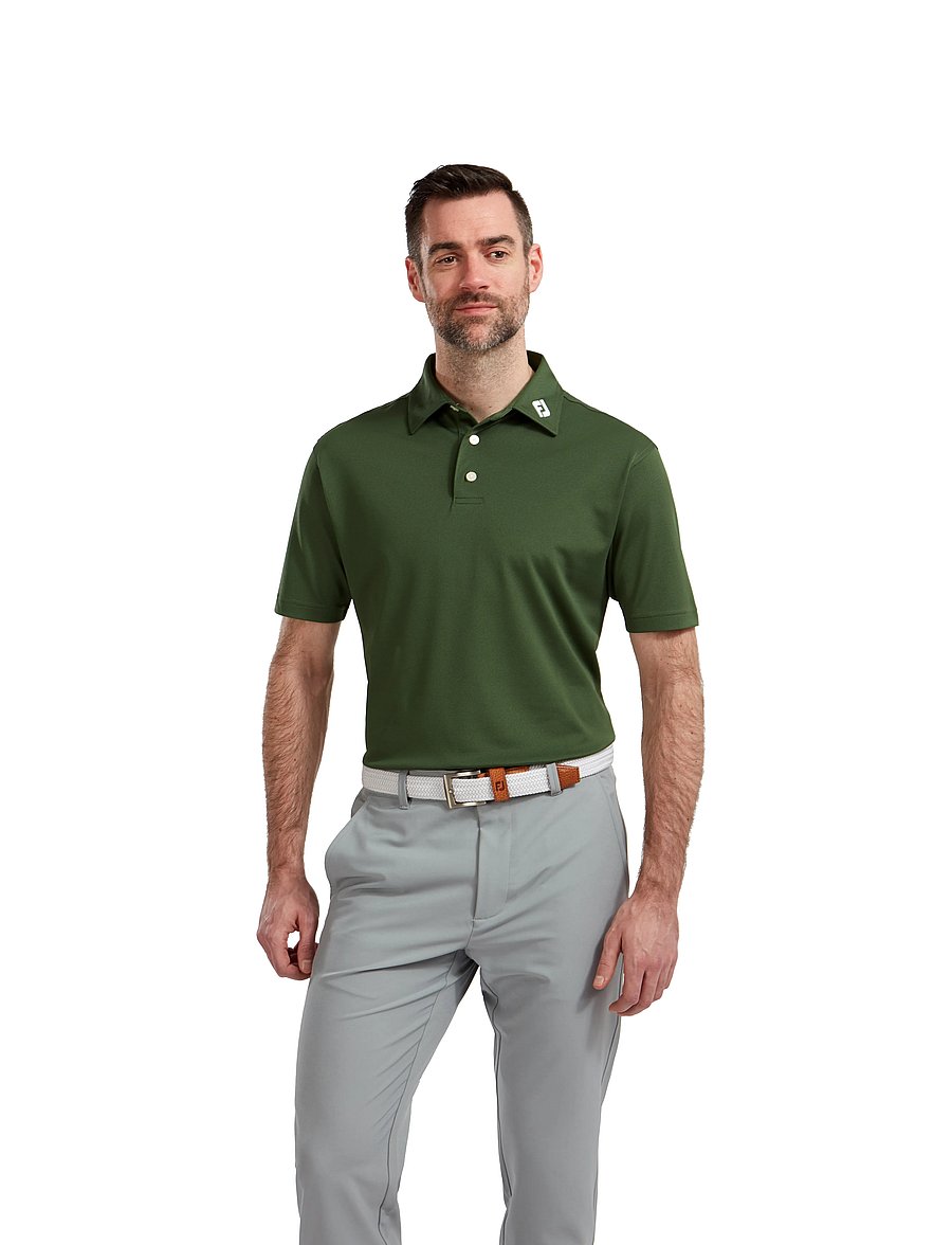 FootJoy - Stretch Pique Solid - oberteile & t-shirts - dark green - 0