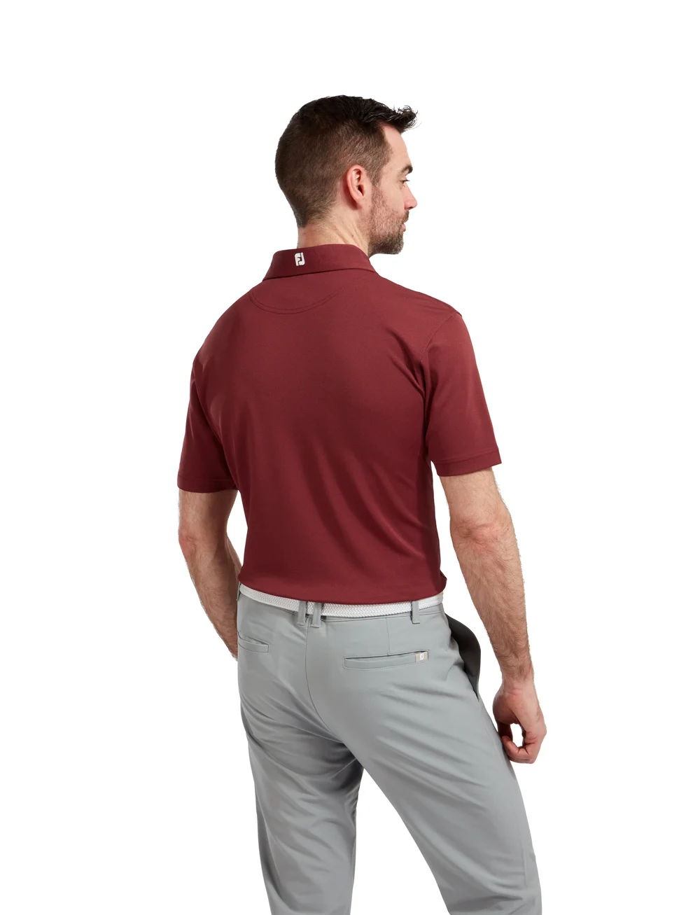 FootJoy - Stretch Pique Solid - polo's - burgundy - 3