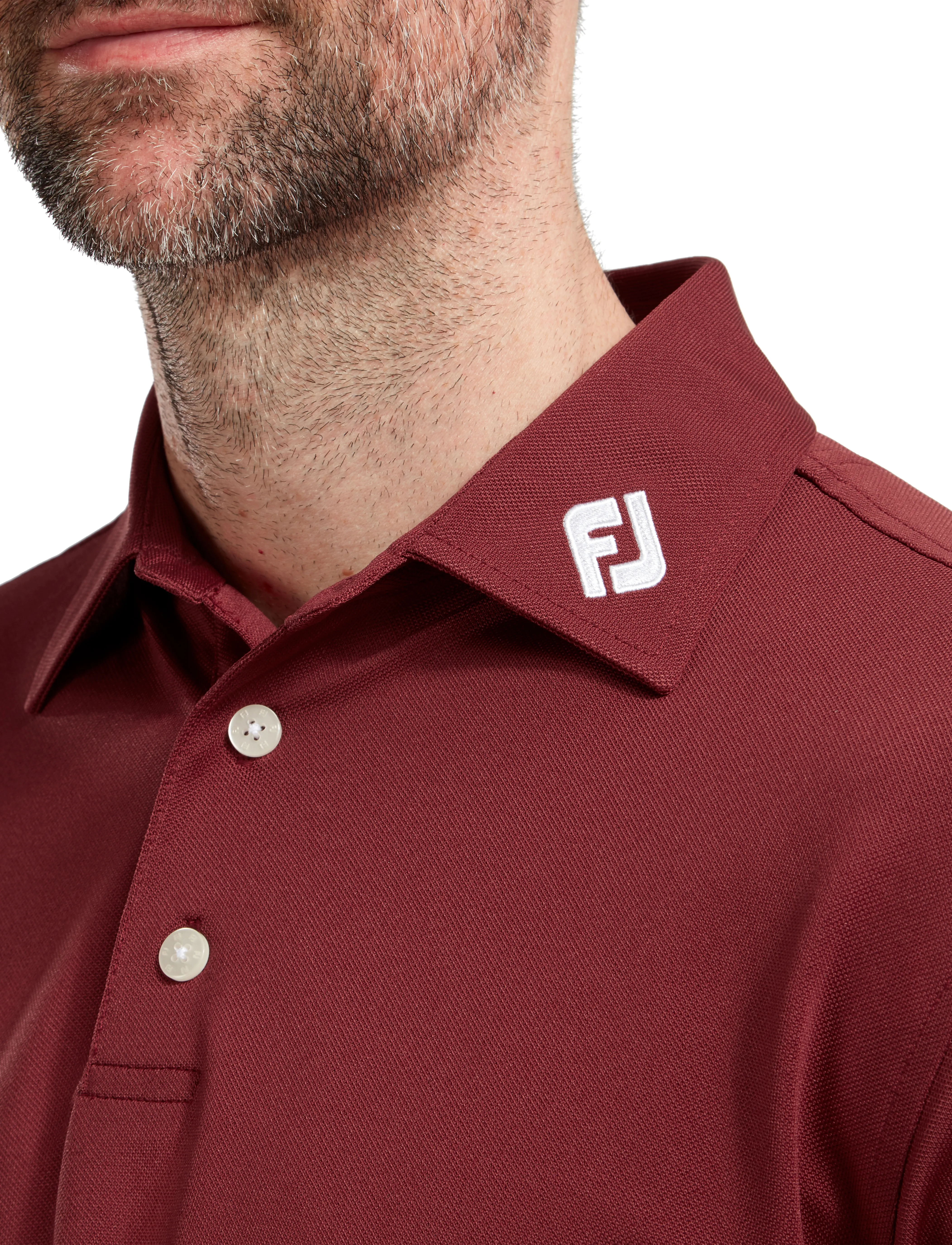 FootJoy - Stretch Pique Solid - polos - burgundy - 4