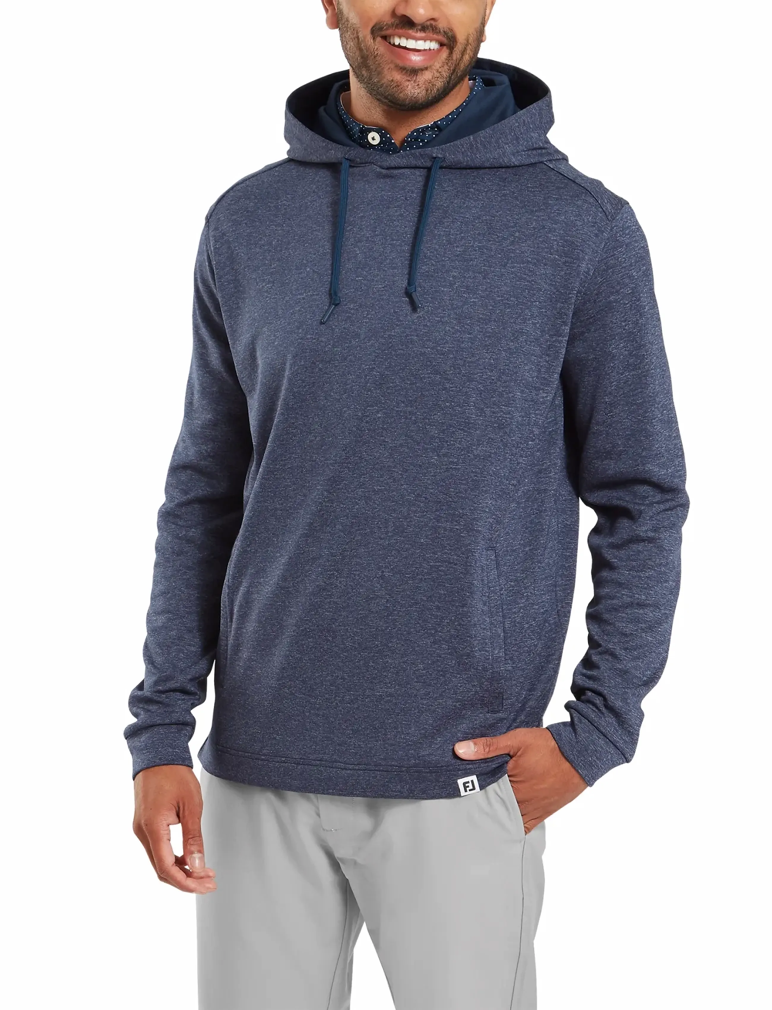 FootJoy Lightweight Hoodie - Hoodies - HEATHER NAVY / grey